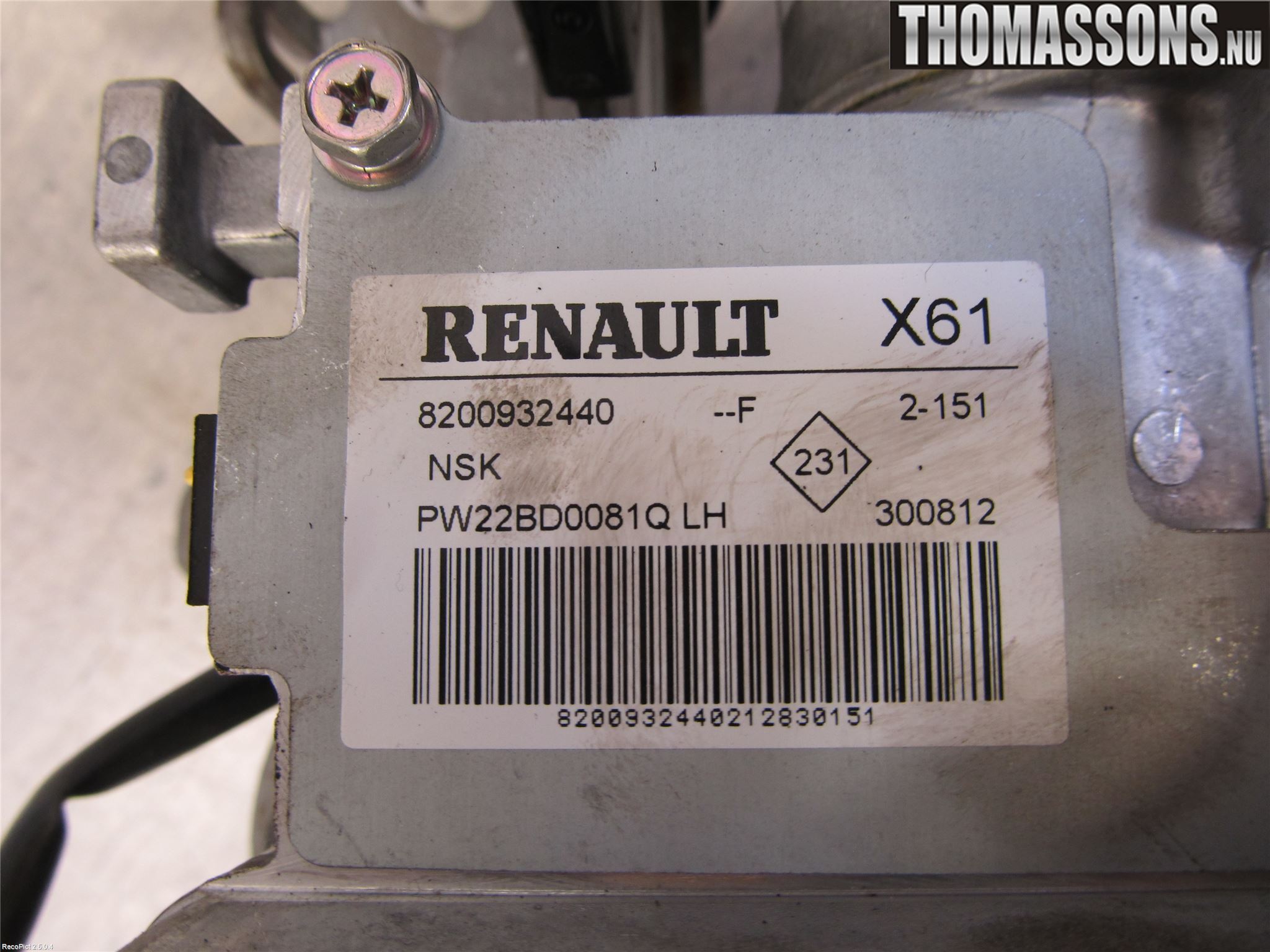 Renault KANGOO II 08-14 Styrservo Pump Elektrisk