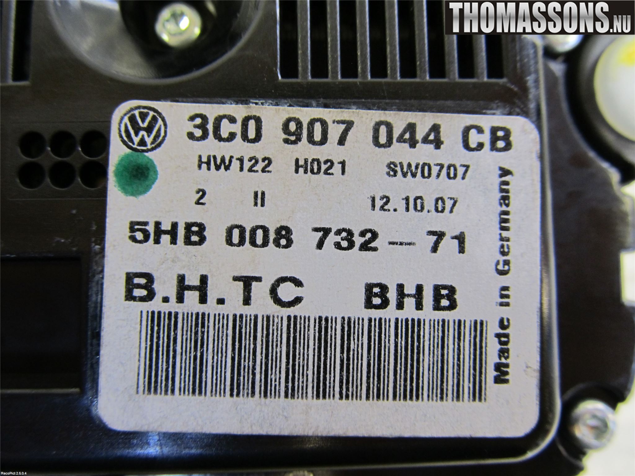 Volkswagen VW PASSAT 05-11 Ac Styrenhet Ac Manöveren