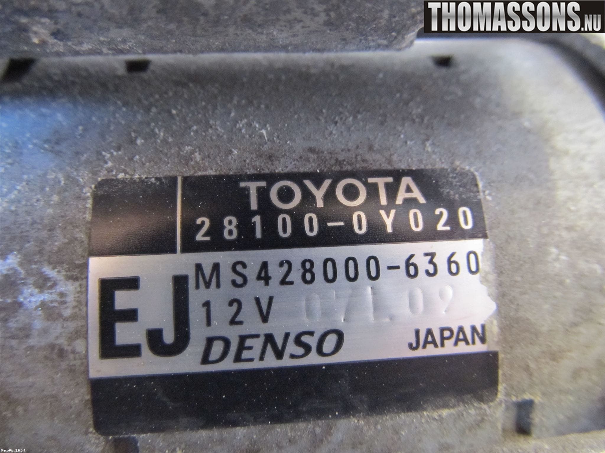 Toyota YARIS XP90 06-11 Startmotor