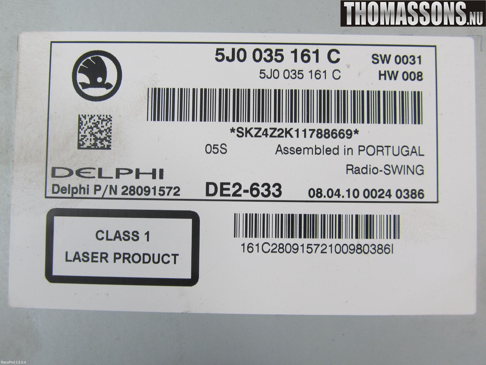 Skoda FABIA 07-14 Cd Radio - Multimediapanel