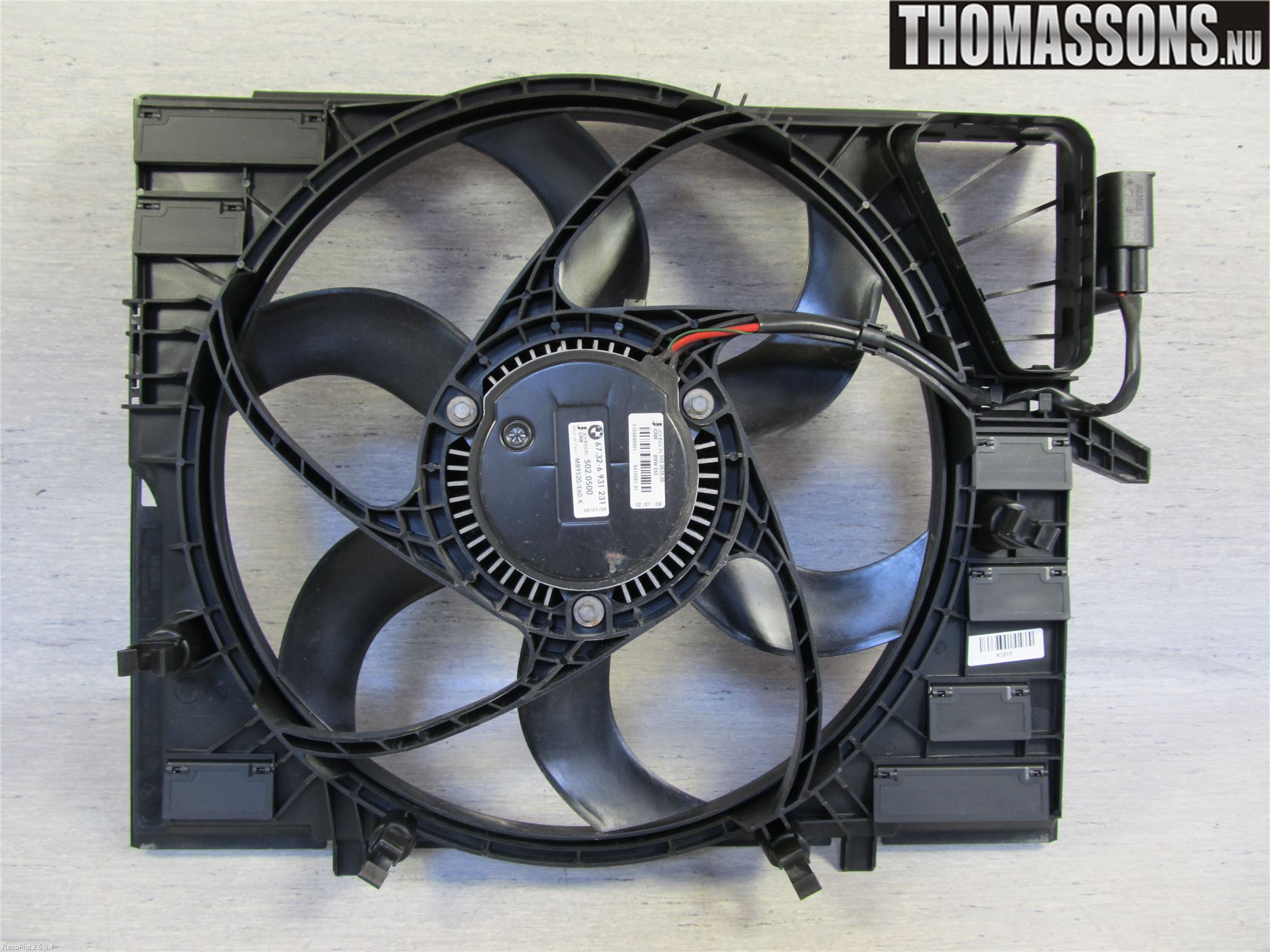 BMW 5 E60/61 Sed/Tou 02-10 Kylfläkt El