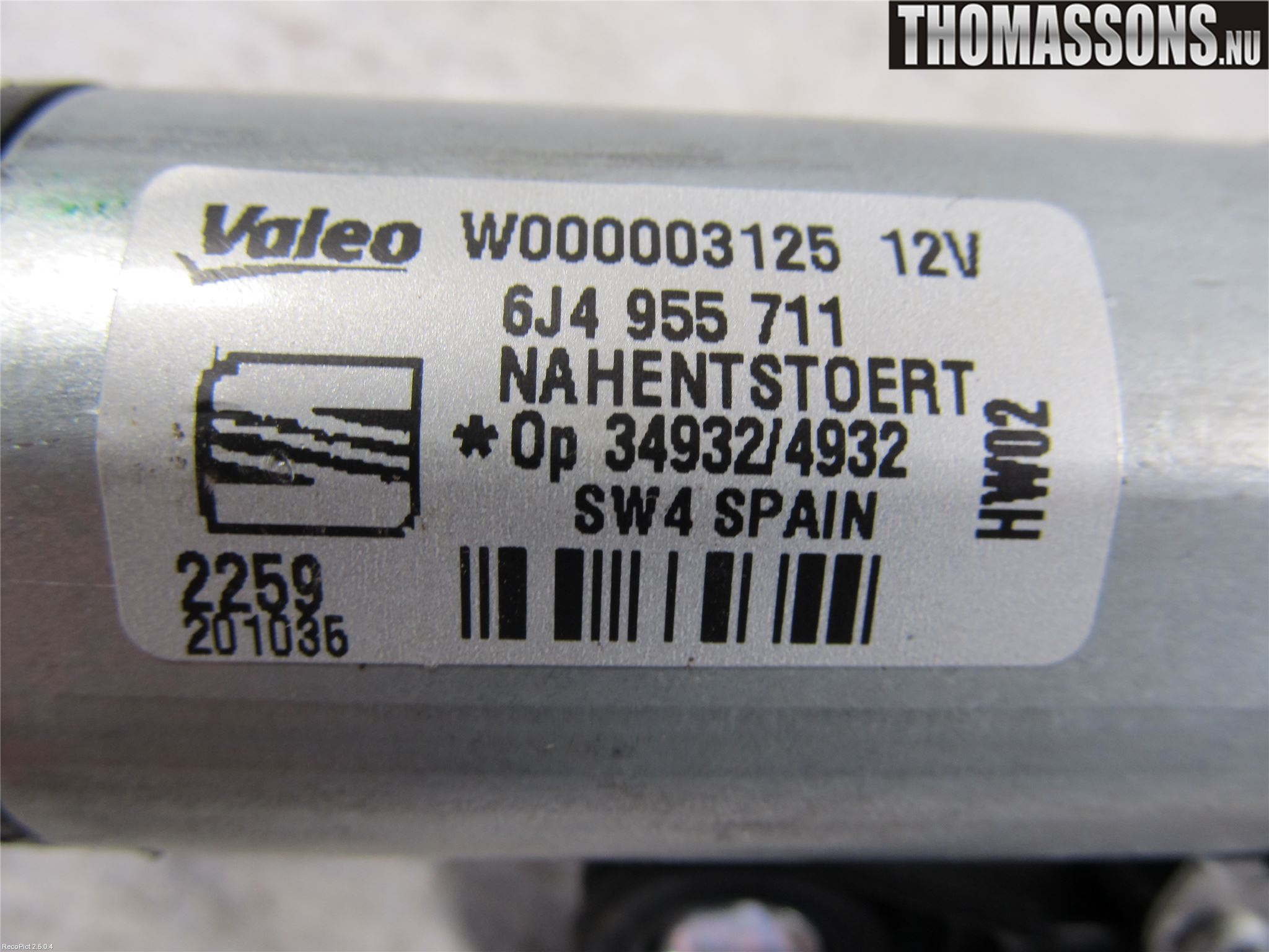 Seat IBIZA IV 08-16 Torkarmotor Baklucka