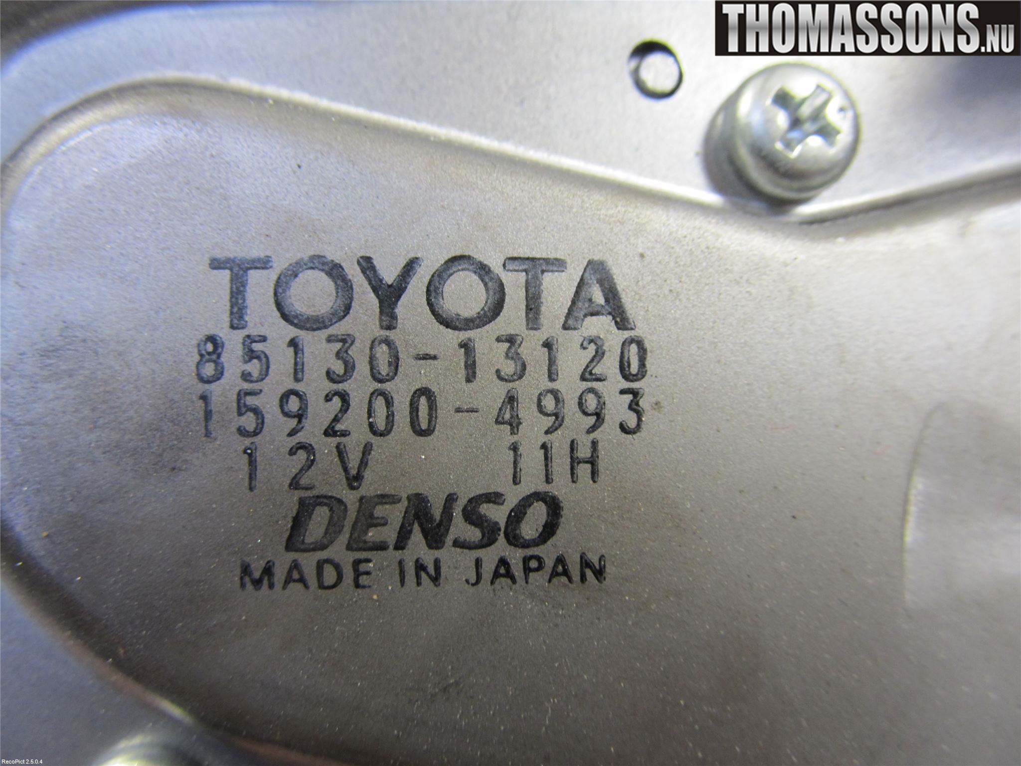 Toyota COROLLA 02-07 Torkarmotor Baklucka