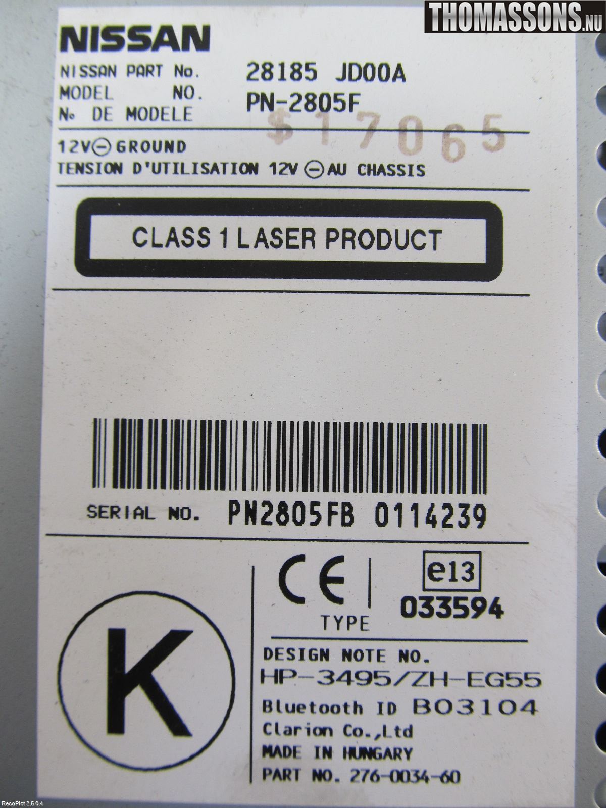 Nissan QASHQAI   07-10 Cd Radio - Multimediapanel