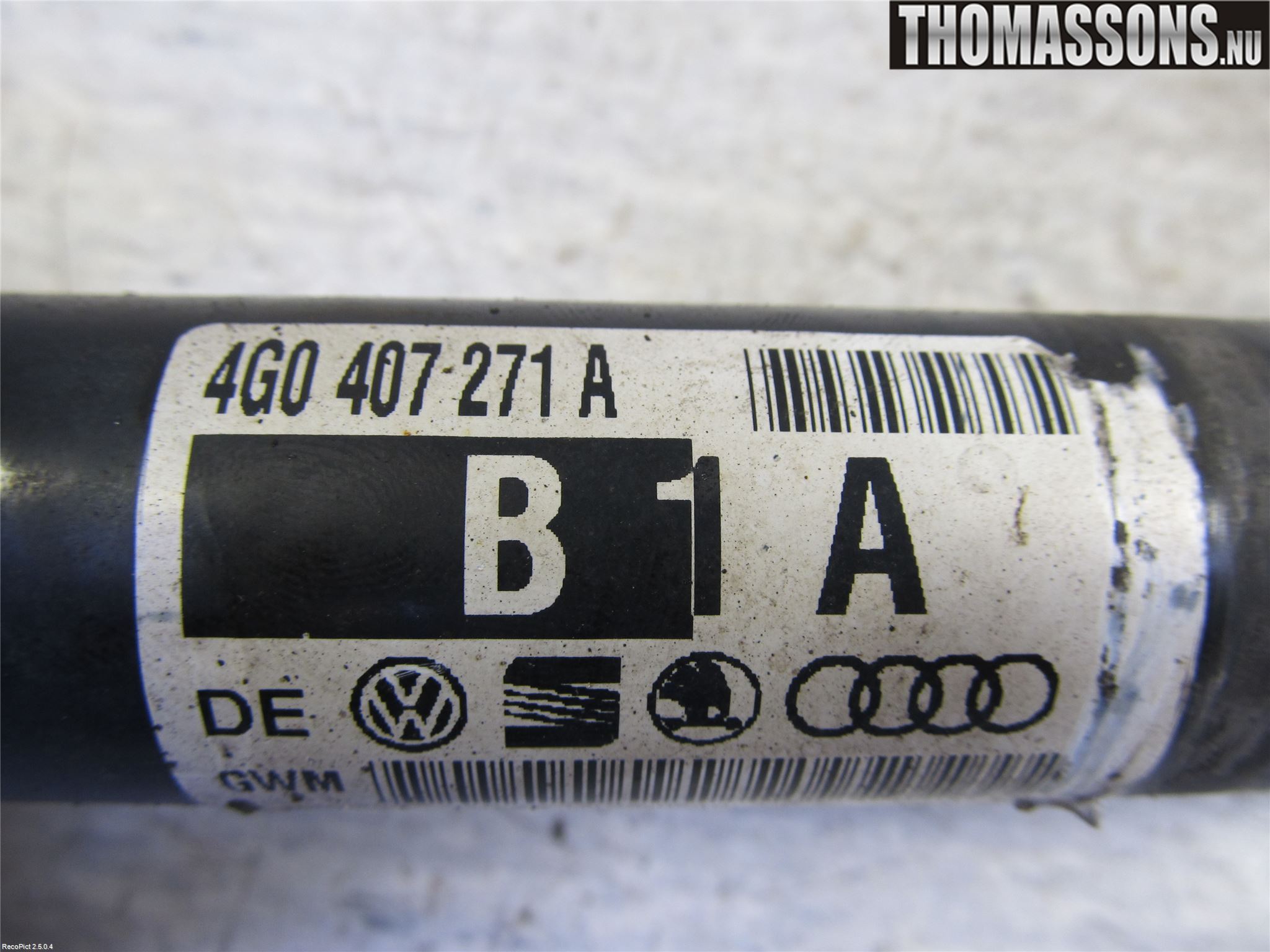 Audi A6/S6 4G 11-18 Drivaxel Fram Vänster