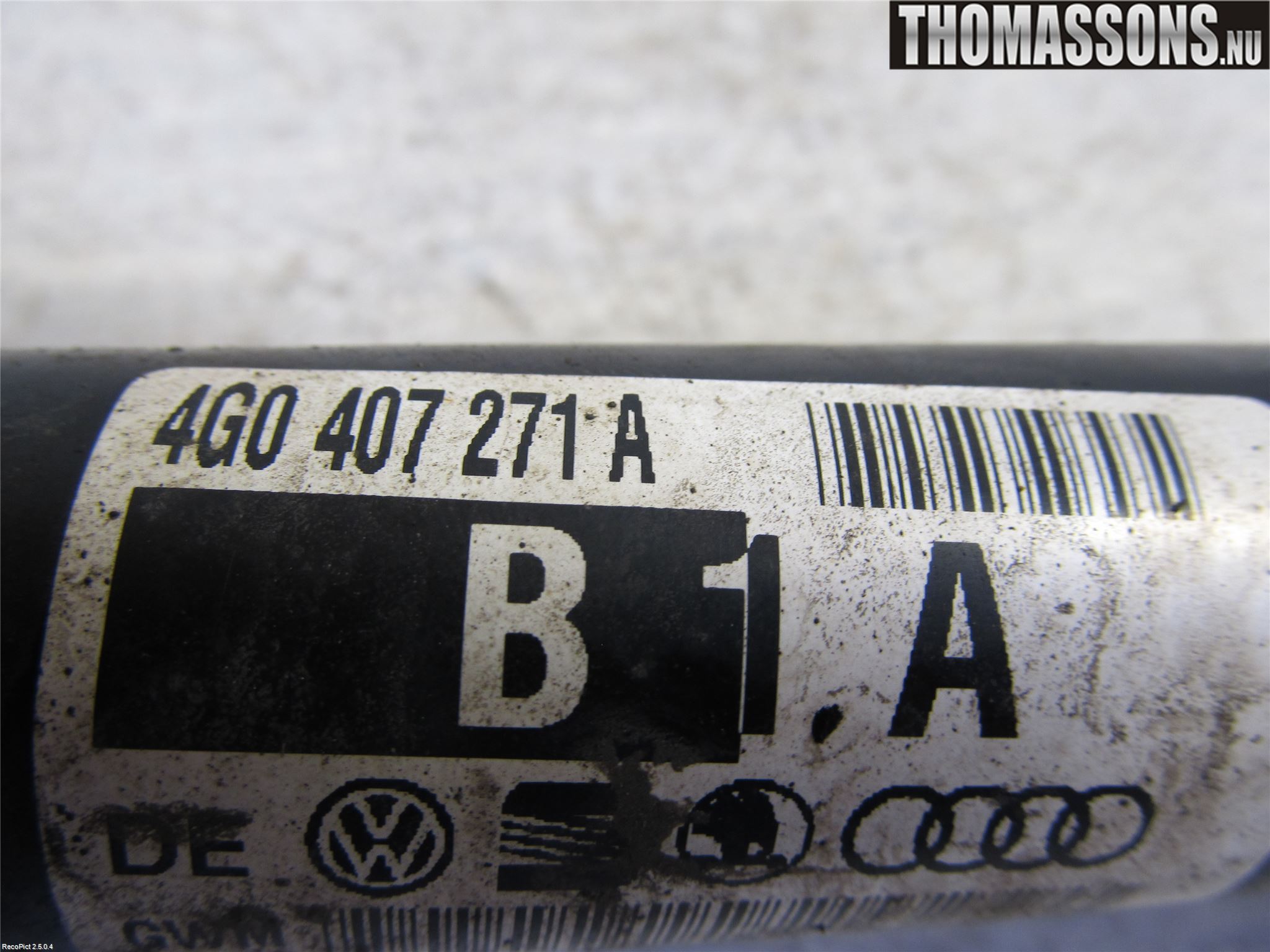 Audi A6/S6 4G 11-18 Drivaxel Fram Höger