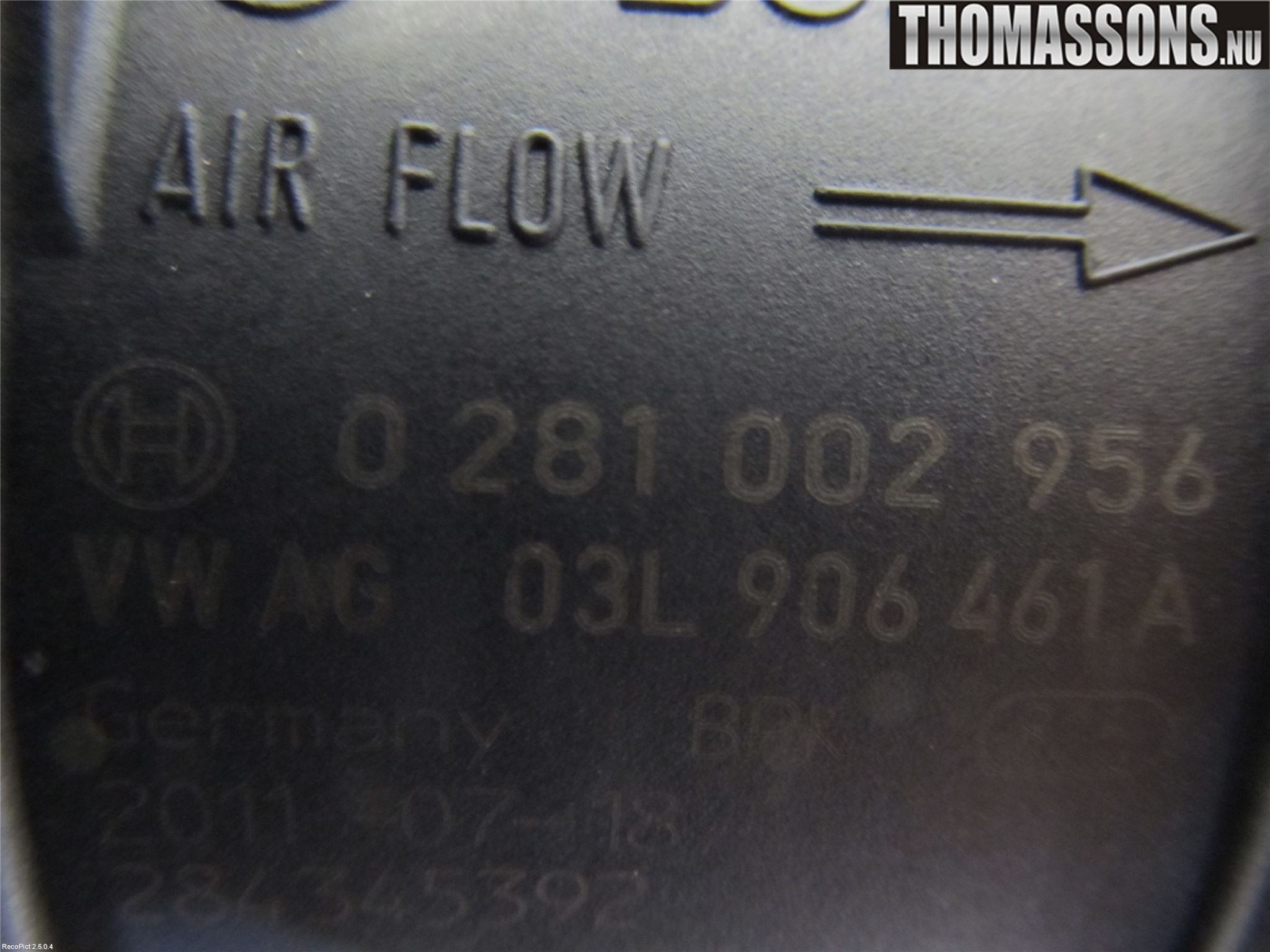 Audi A6/S6 4G 11-18 Injluftmassamätare