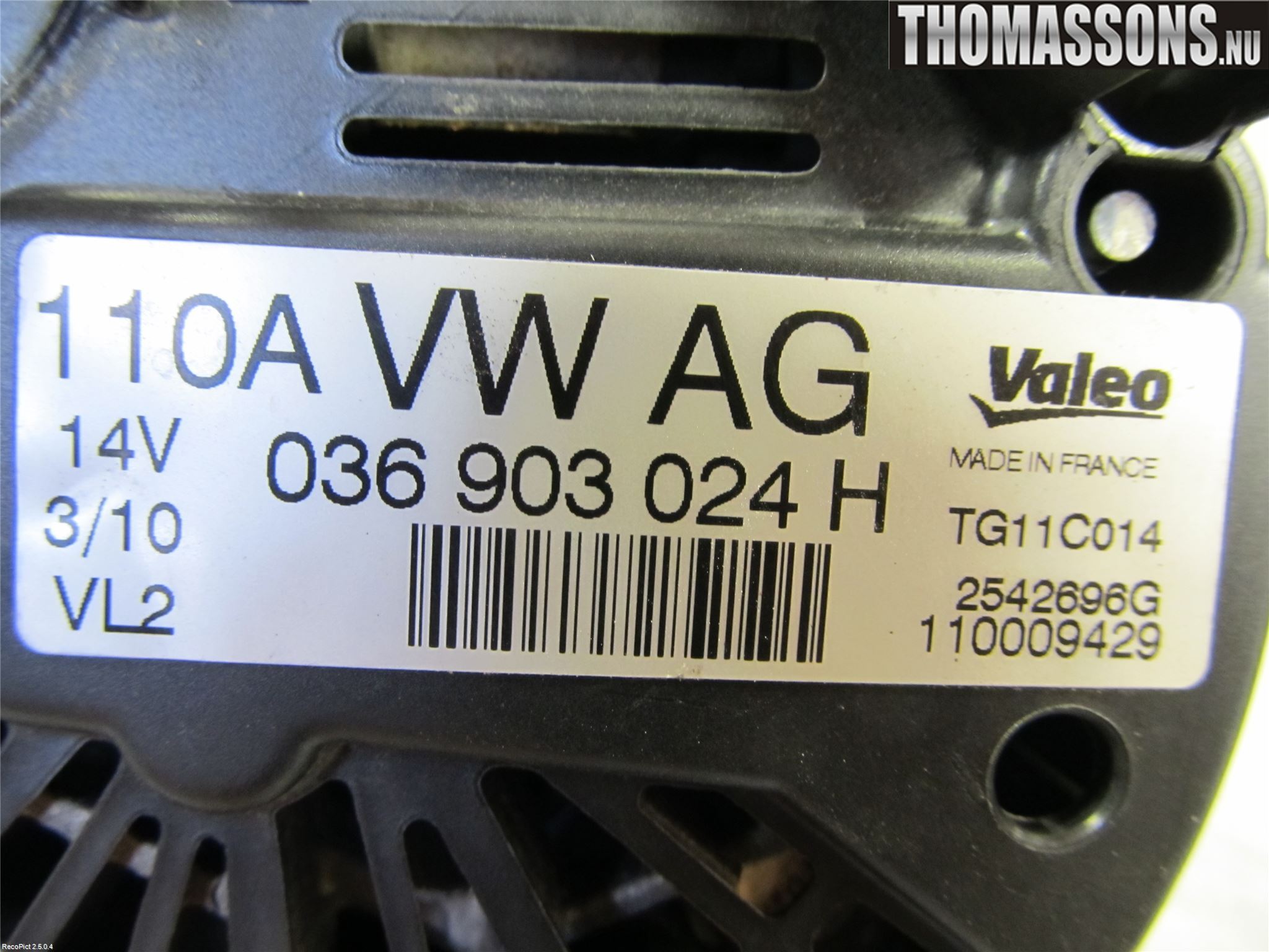 Volkswagen VW POLO 10-17 Generator