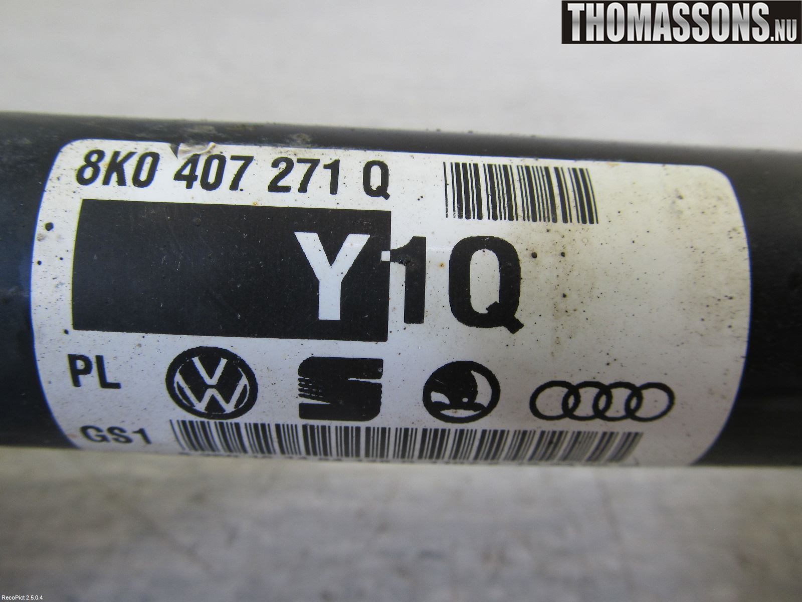 Audi A5 07-16 Drivaxel Fram Vänster