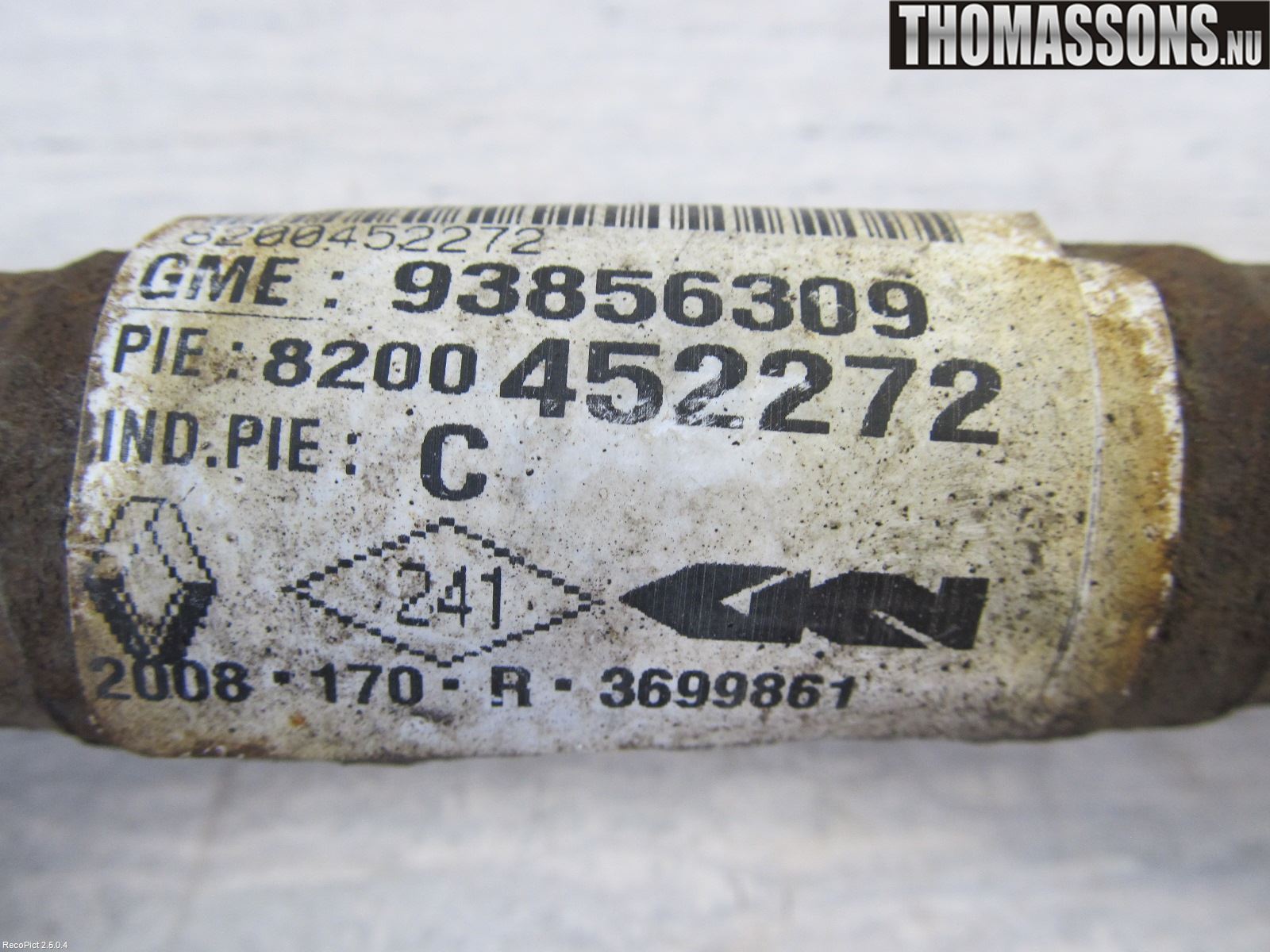 Opel VIVARO 01-14 Drivaxel Fram Vänster