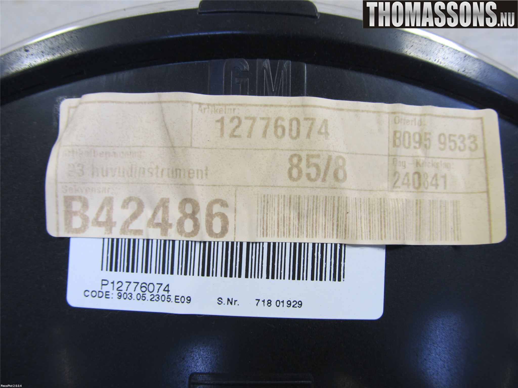 Saab 9-3 VER 2 Instrument Komb