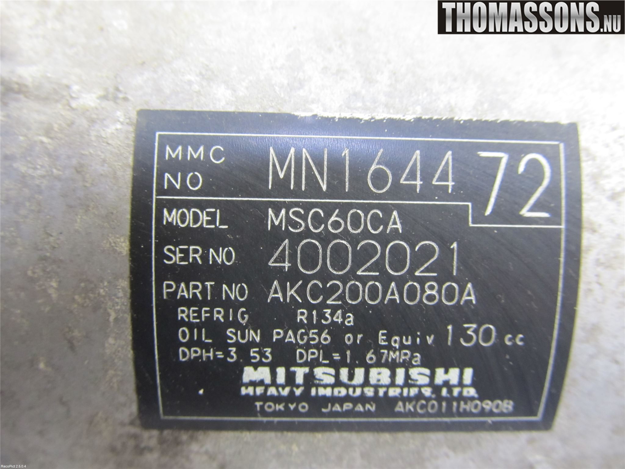 Mitsubishi COLT 09-13 Ac Kompressor