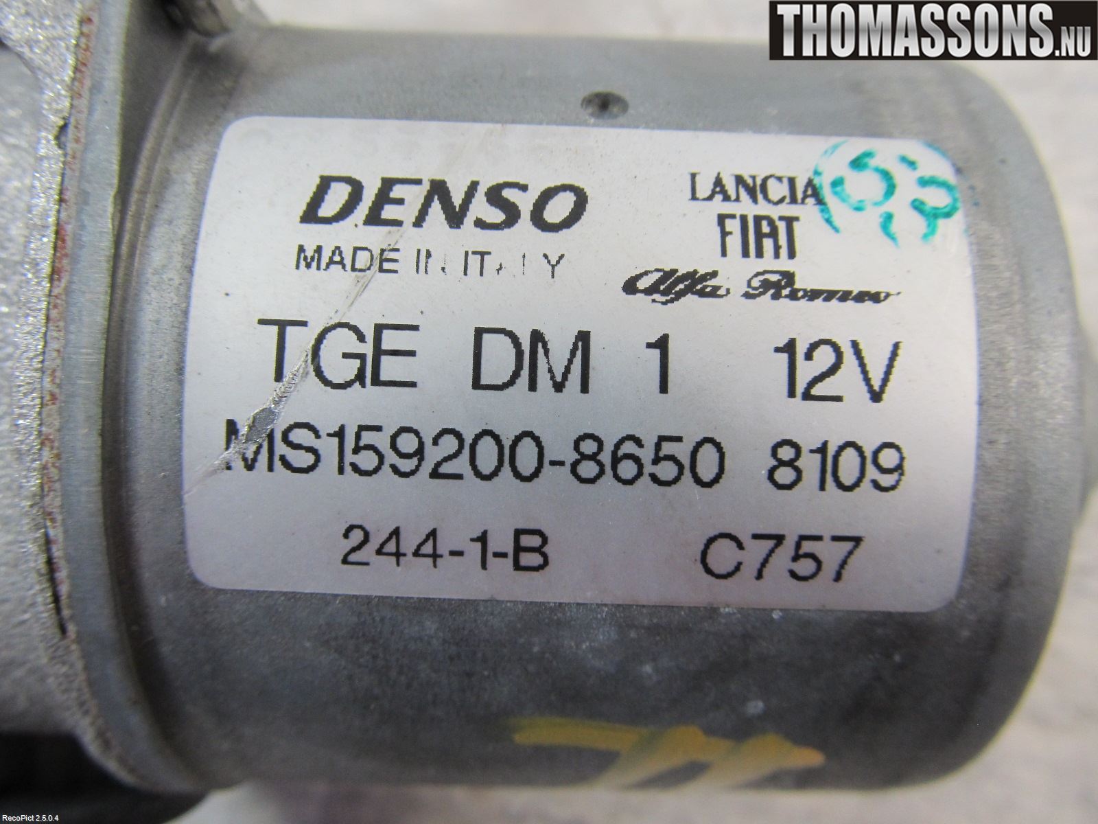 Lancia DELTA Torkarmotor Vindruta