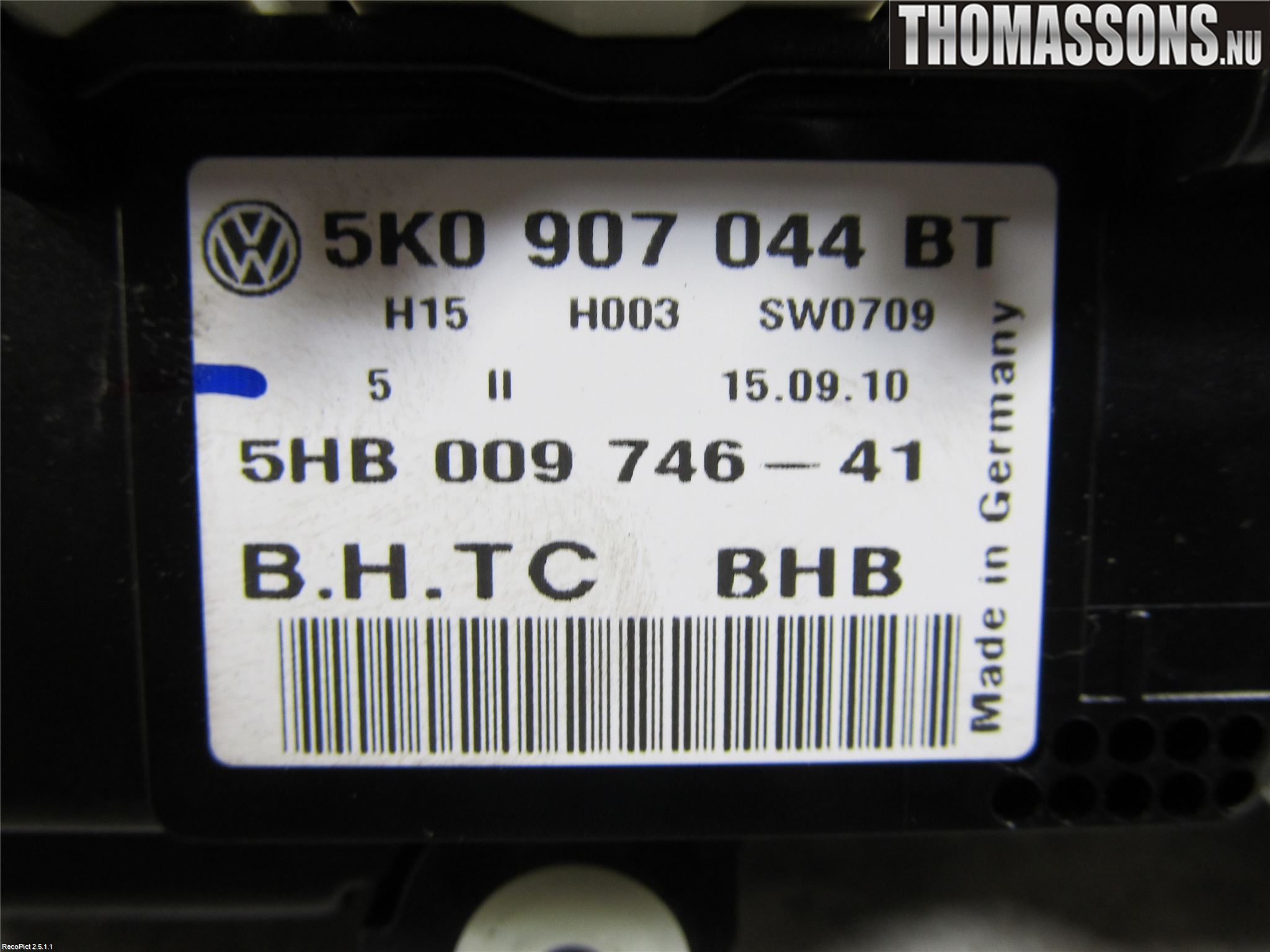 Volkswagen VW PASSAT 05-11 Ac Styrenhet Ac Manöveren