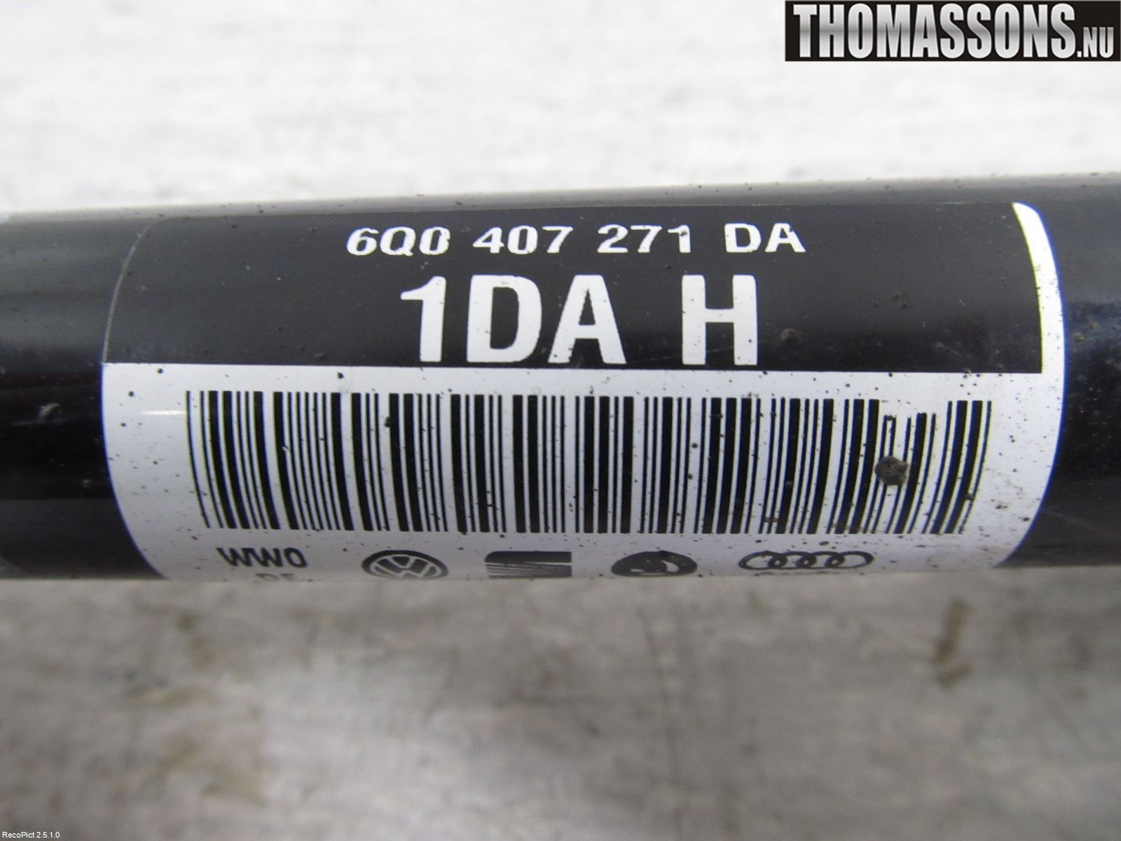 Skoda FABIA 07-14 Drivaxel Fram Vänster