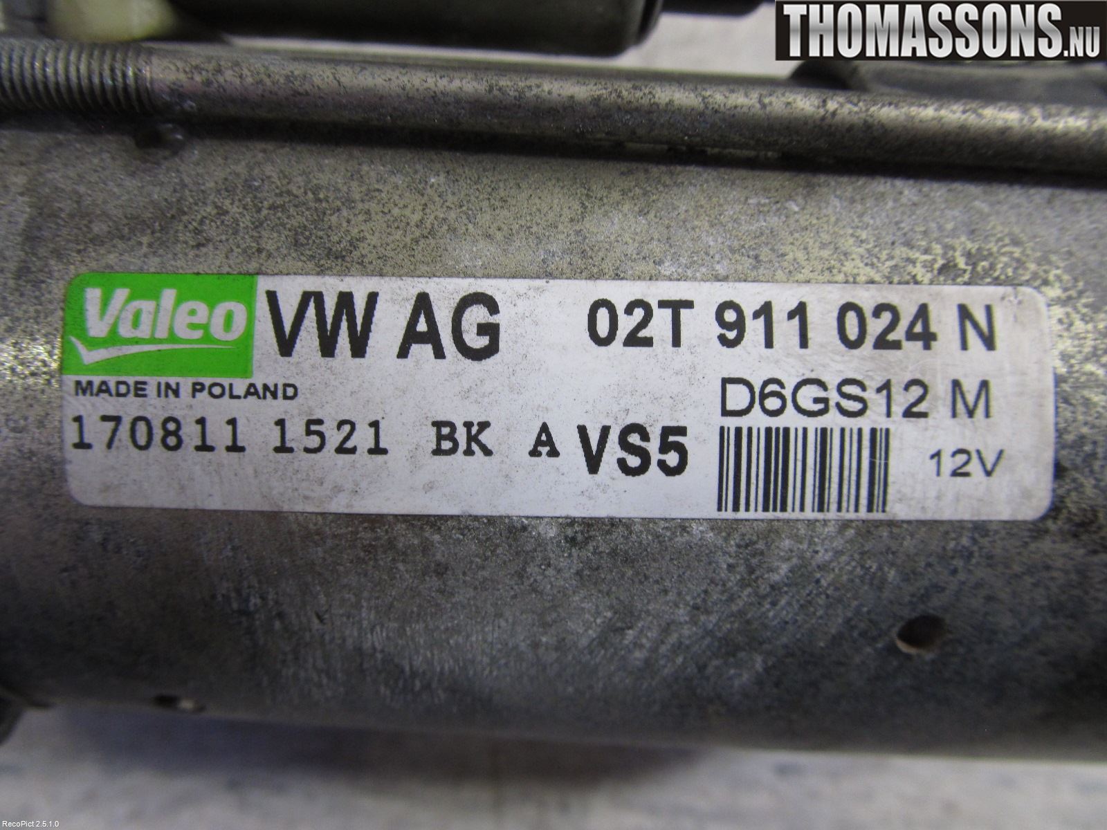 Skoda FABIA 07-14 Startmotor