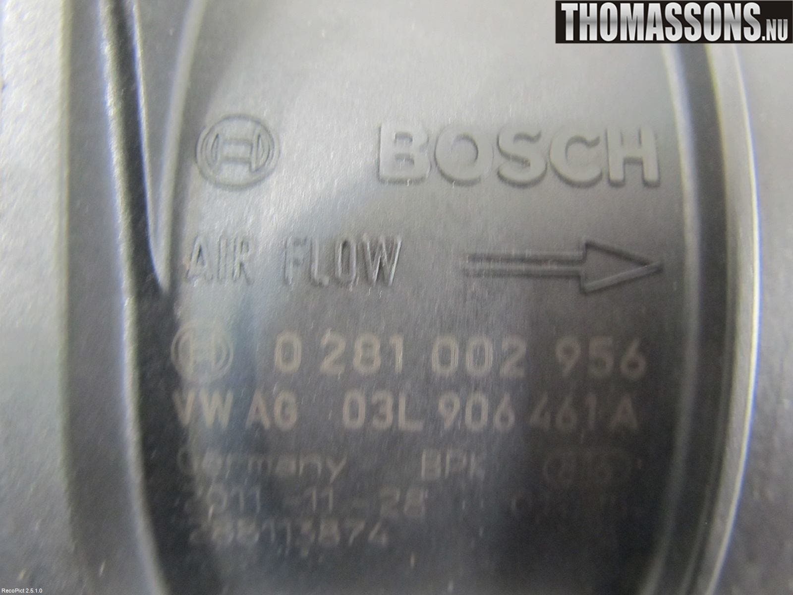 Volkswagen VW PASSAT 11-14 Injluftmassamätare