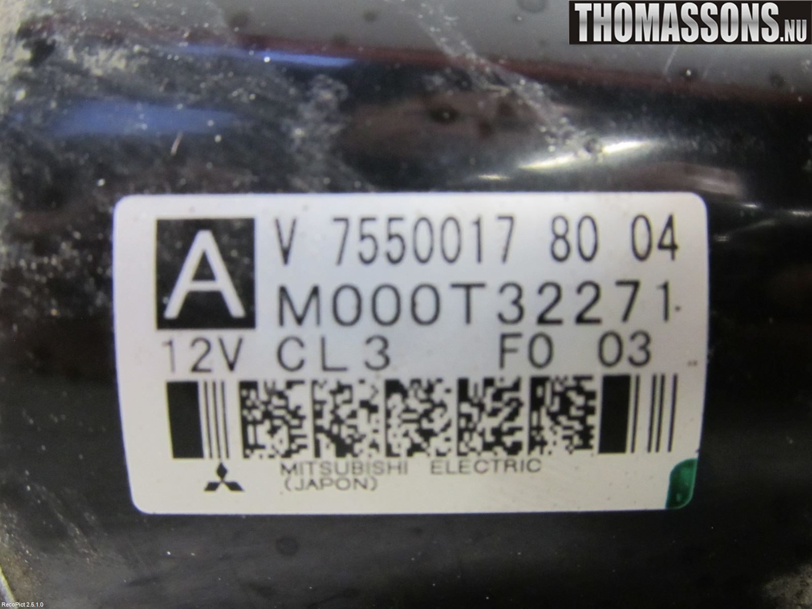 Citroen C3 10-17 Startmotor