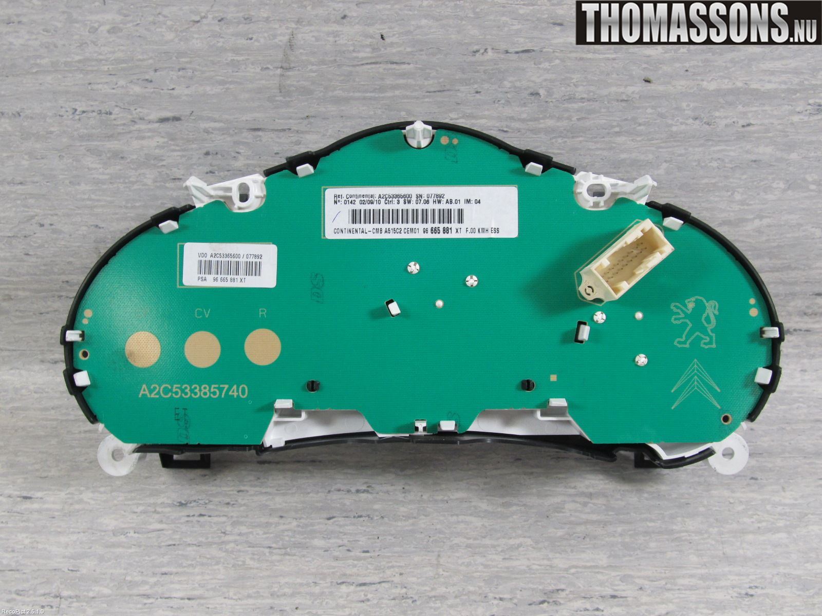 Citroen C3 10-17 Instrument Komb