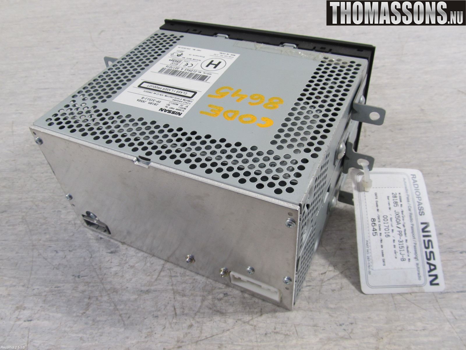 Nissan NV200/NV200 COMBI Cd Radio - Multimediapanel