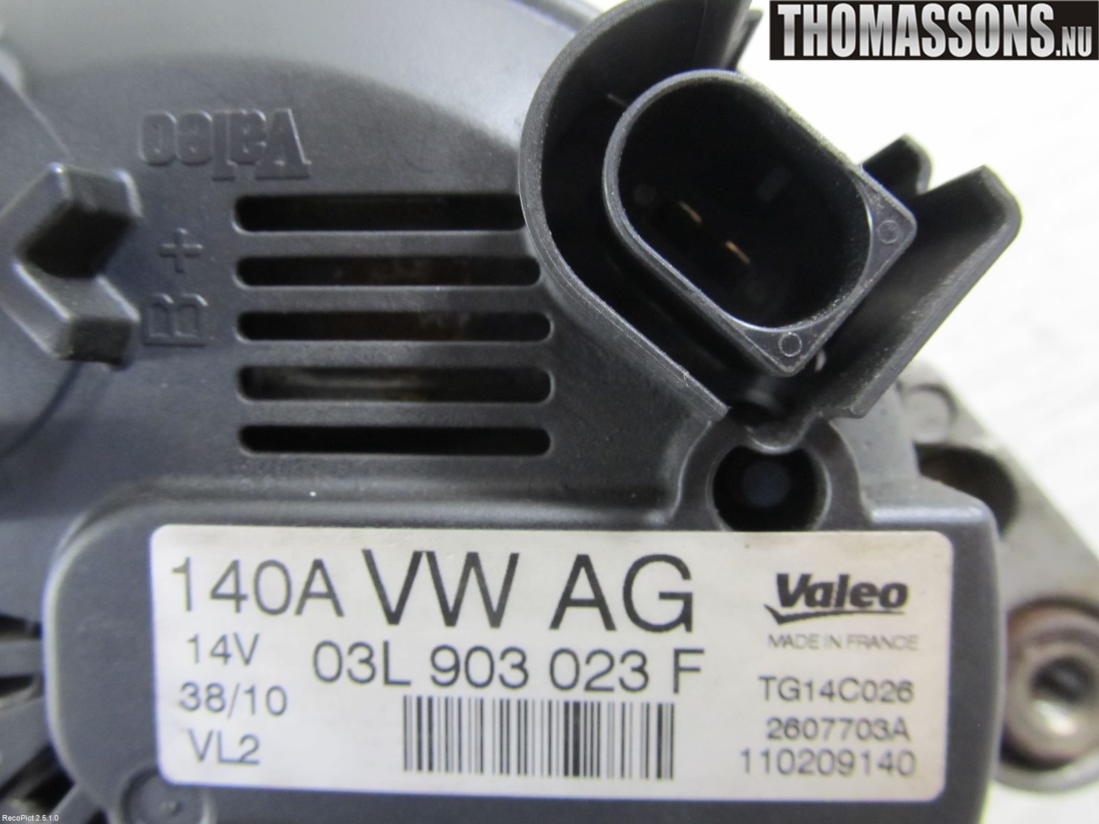 Volkswagen VW GOLF VI 09-13 Generator