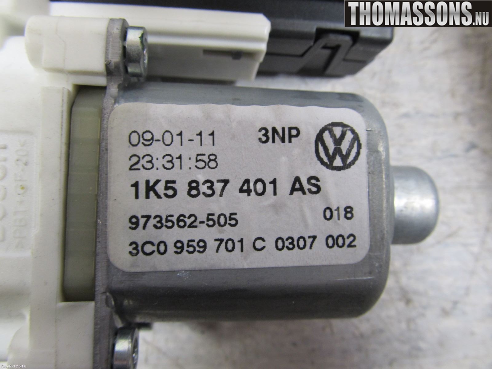Volkswagen VW GOLF VI 09-13 Fönsterhiss El Kompl