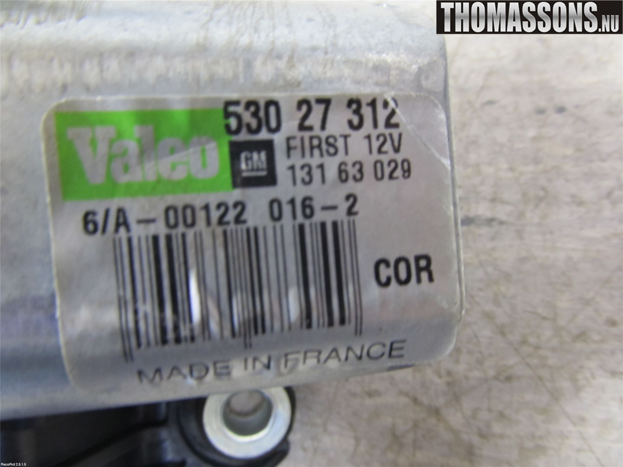 Opel CORSA D 07-14 Torkarmotor Baklucka