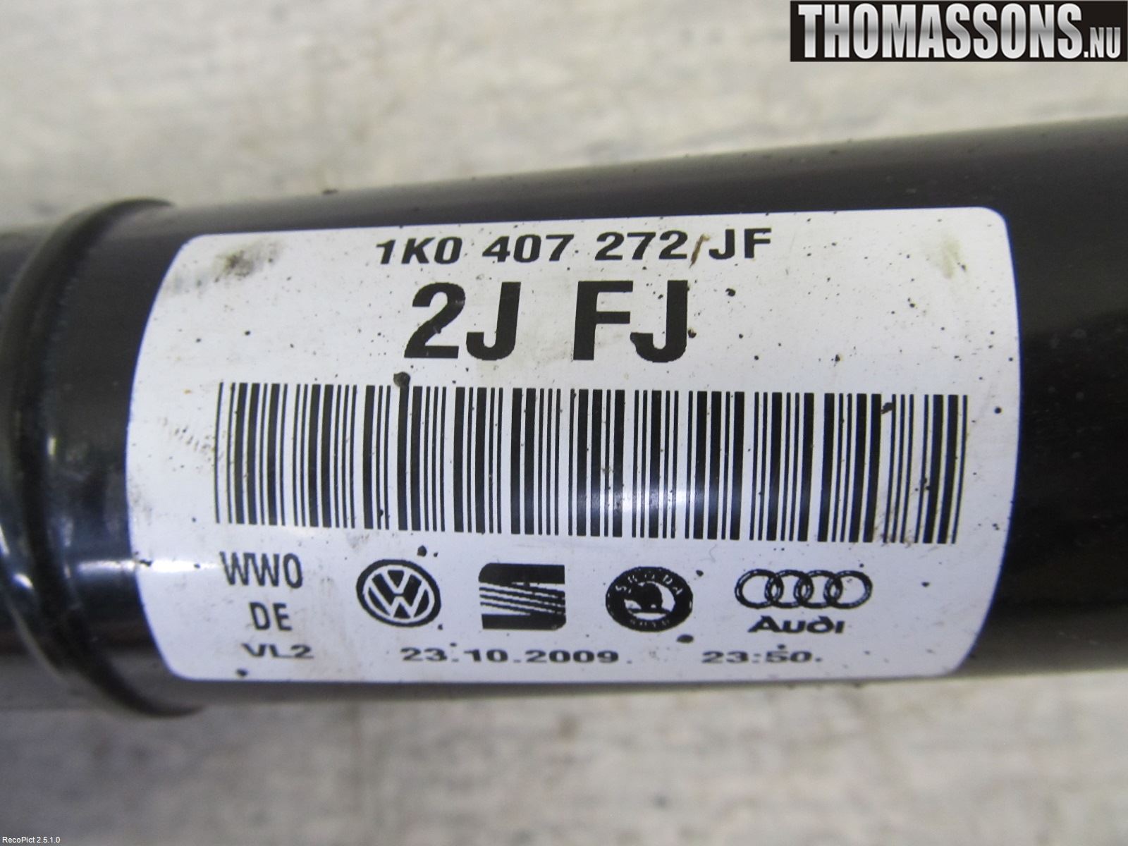 Audi A3/S3 05-13 Drivaxel Fram Höger