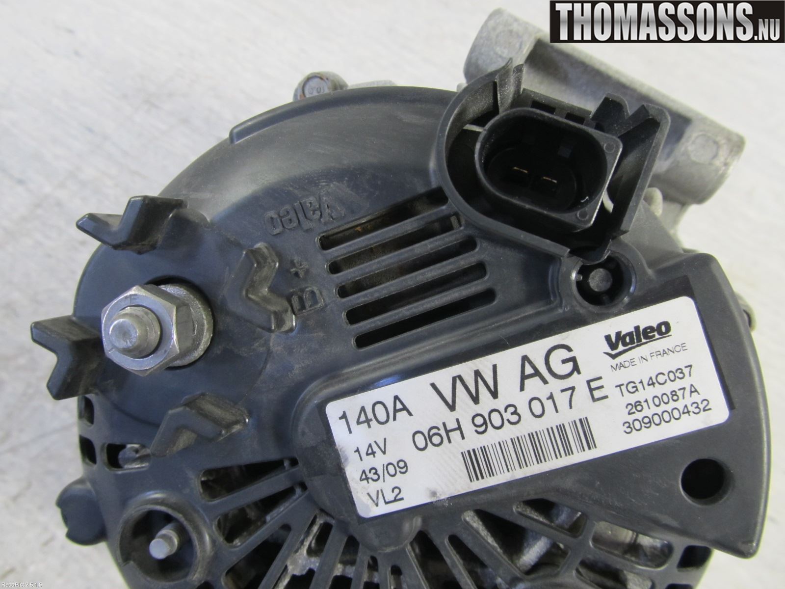 Audi A3/S3 05-13 Generator