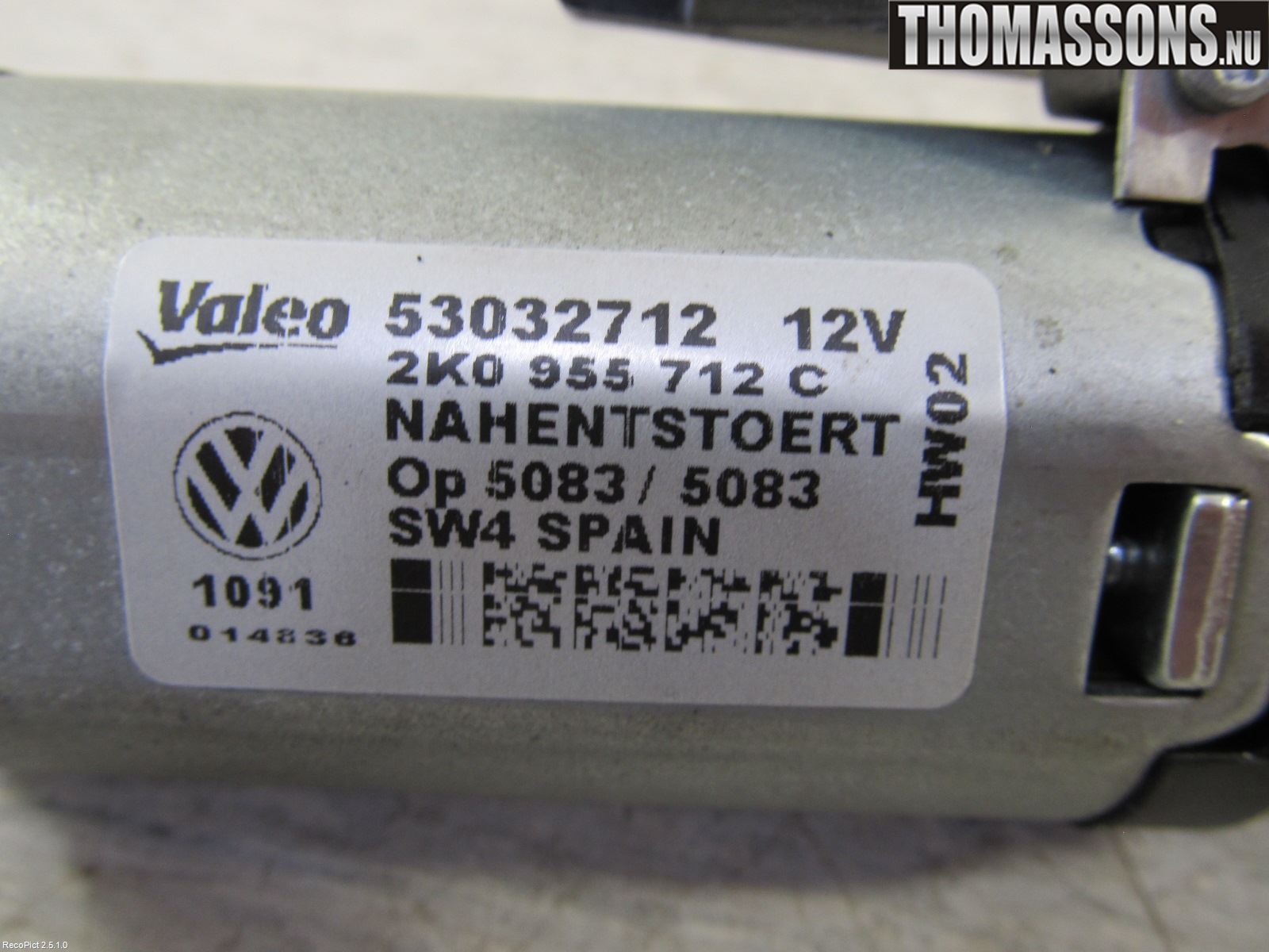 Volkswagen VW CADDY      04-10 Torkarmotor Baklucka