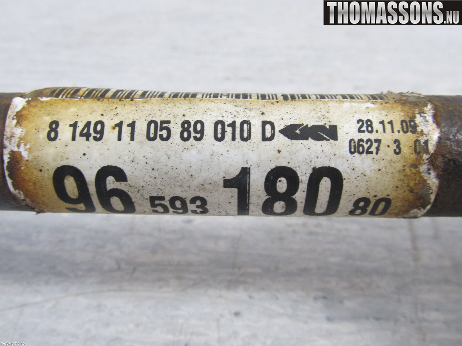 Peugeot 207 Drivaxel Fram Vänster