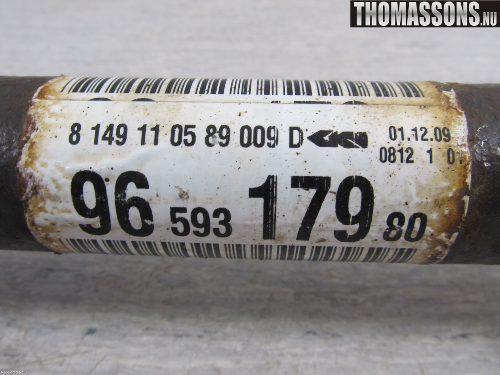 Peugeot 207 Drivaxel Fram Höger