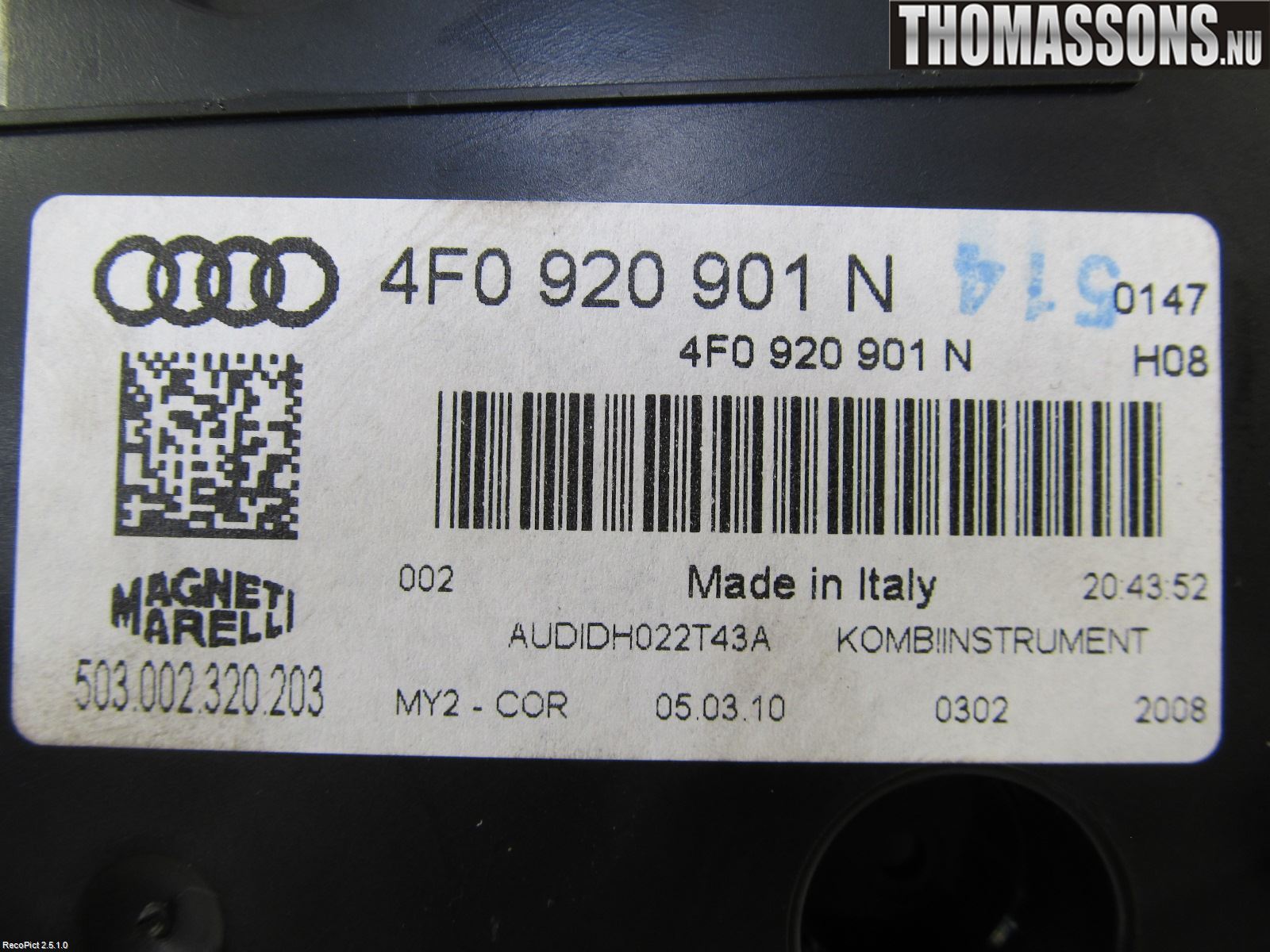 Audi A6/S6     05-11 Instrument Komb