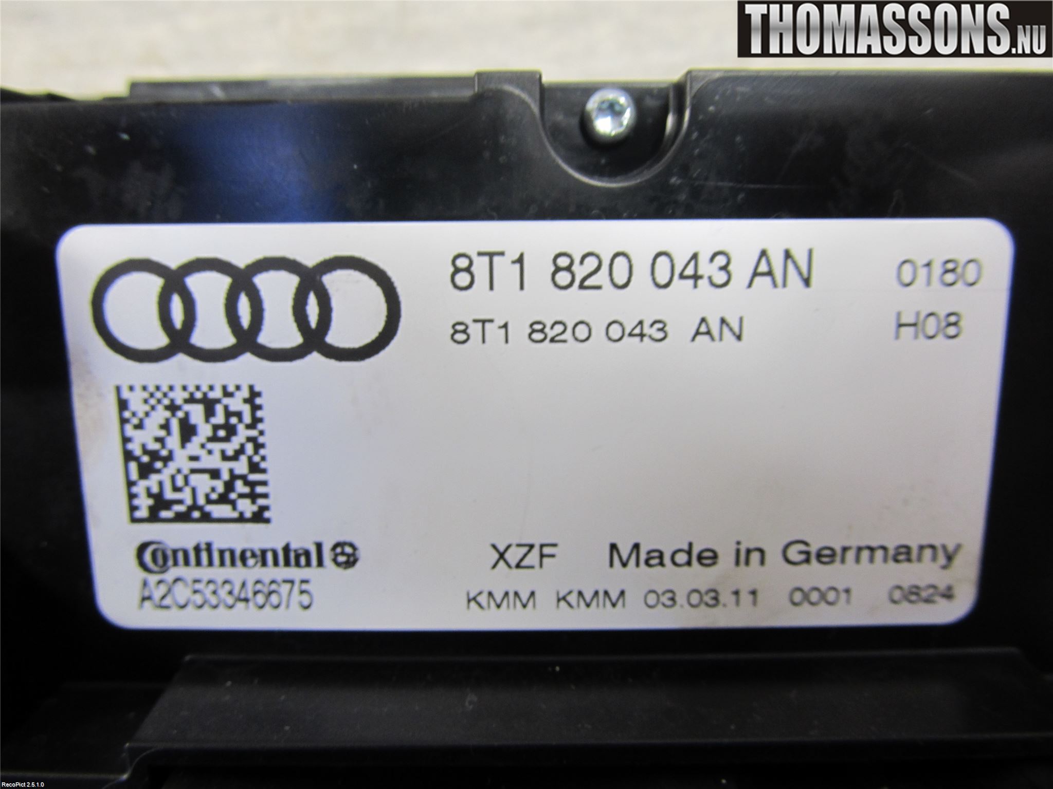 Audi A4/S4 08-11 Ac Styrenhet Ac Manöveren
