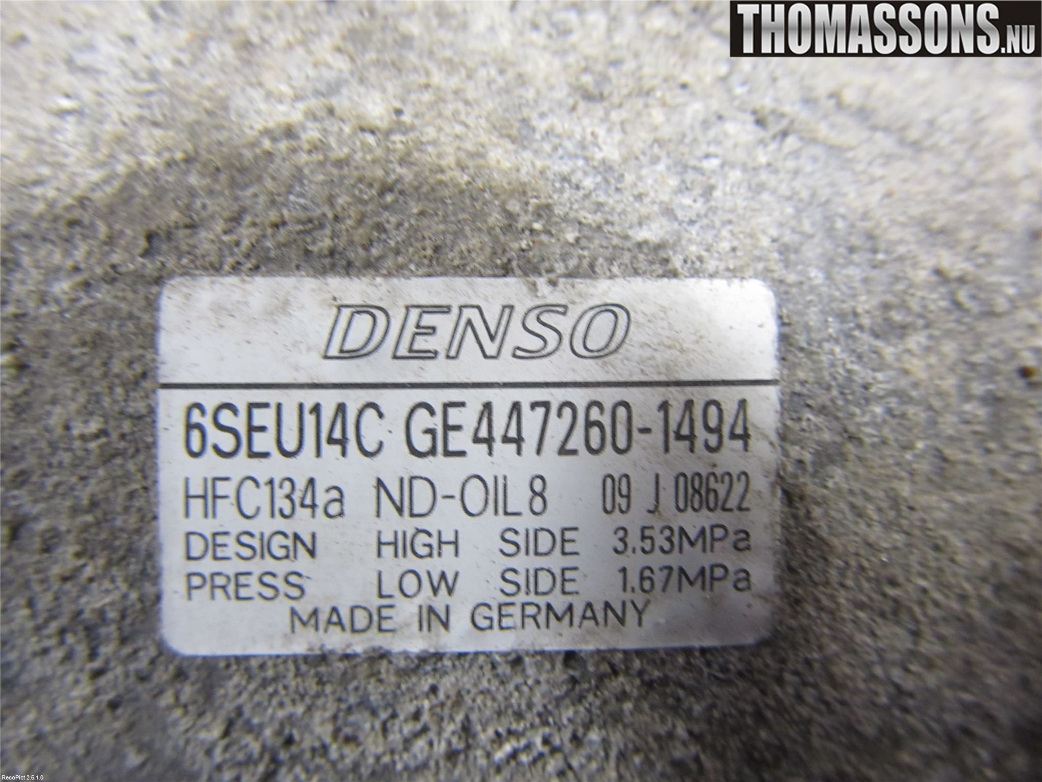 Toyota AURIS 07-09 Ac Kompressor