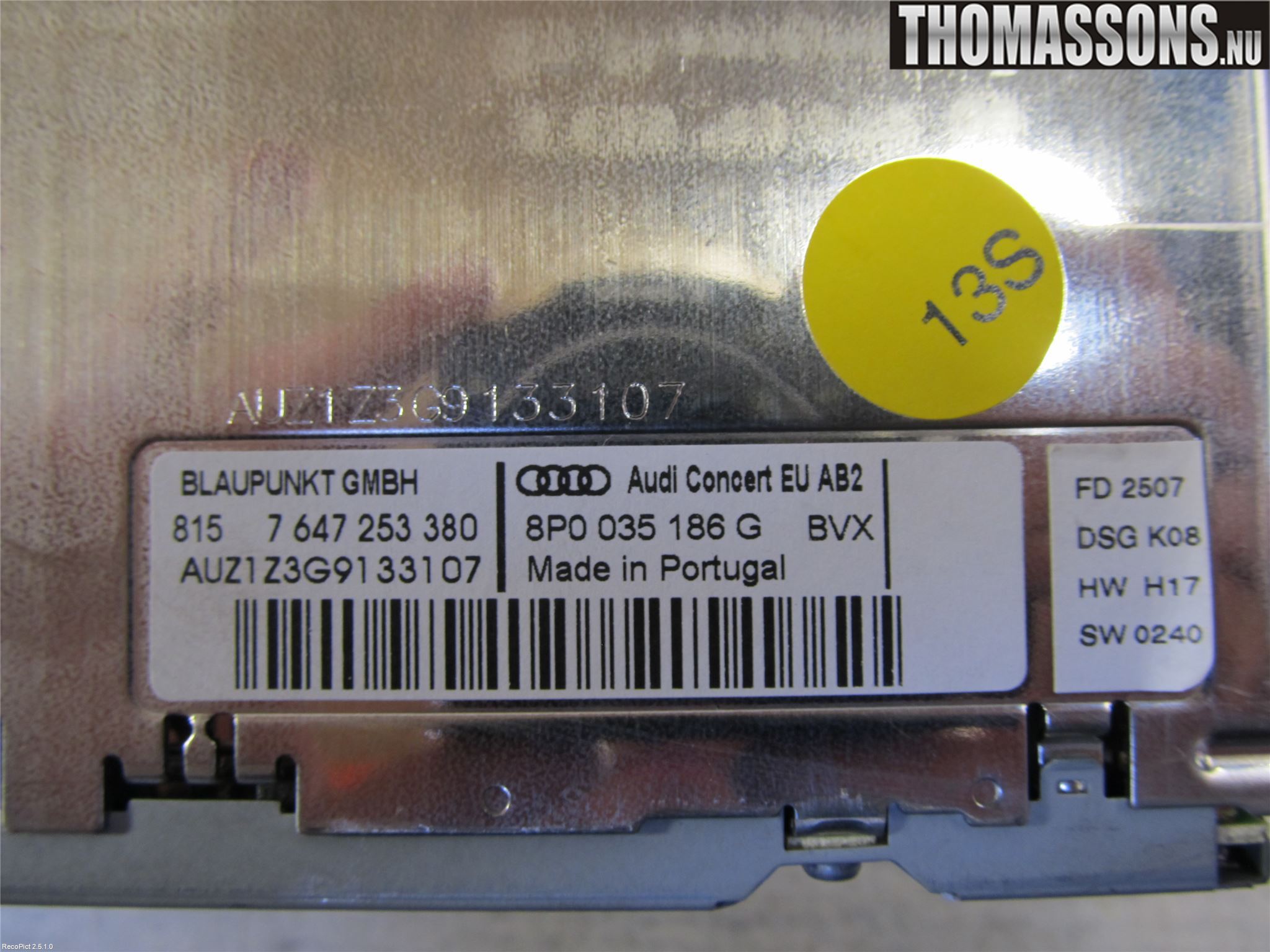 Audi A3/S3 05-13 Cd Radio - Multimediapanel