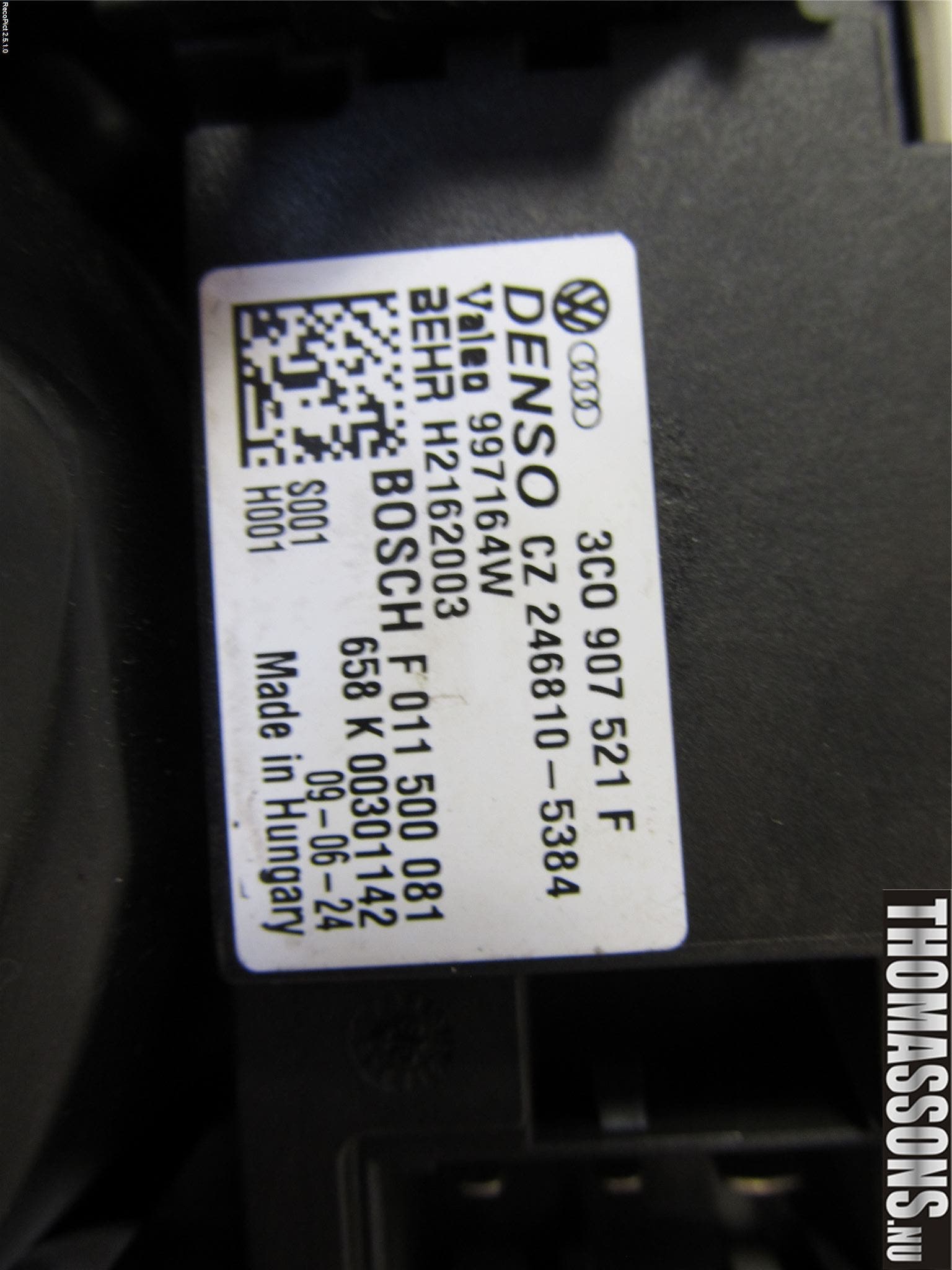 Volkswagen VW GOLF VI 09-13 Ac Värmefläkt