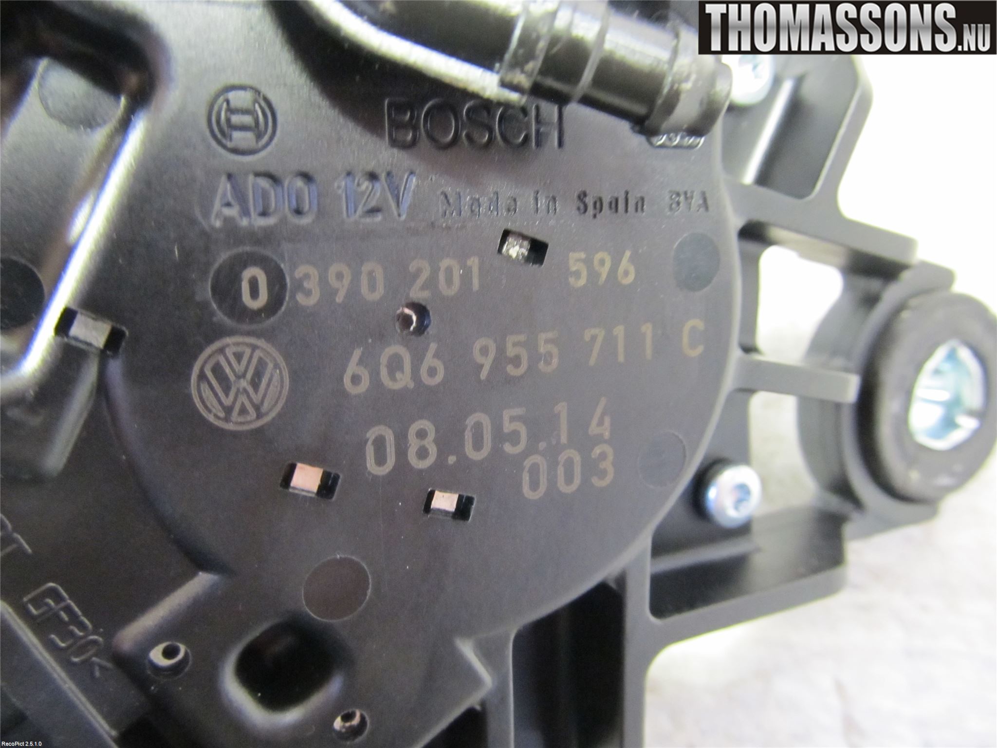 Volkswagen VW POLO 05-09 Torkarmotor Baklucka
