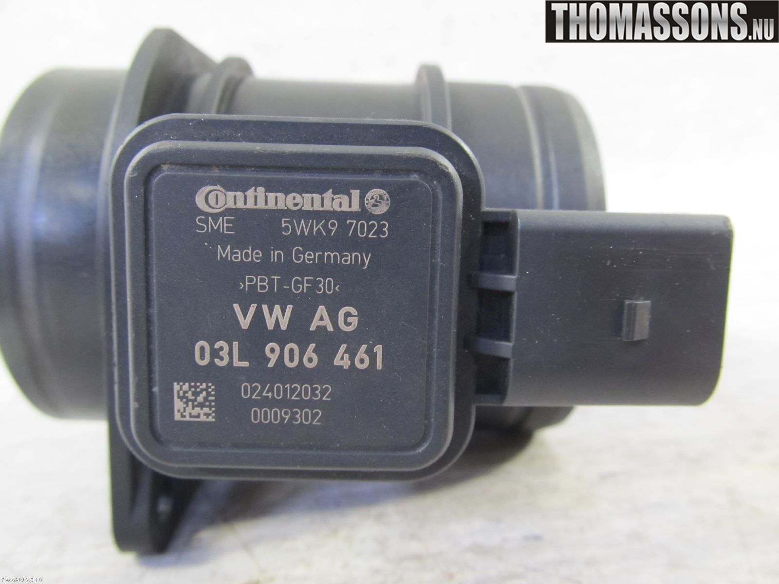 Volkswagen VW GOLF PLUS/CROSS GOLF 04-14 Injluftmassamätare