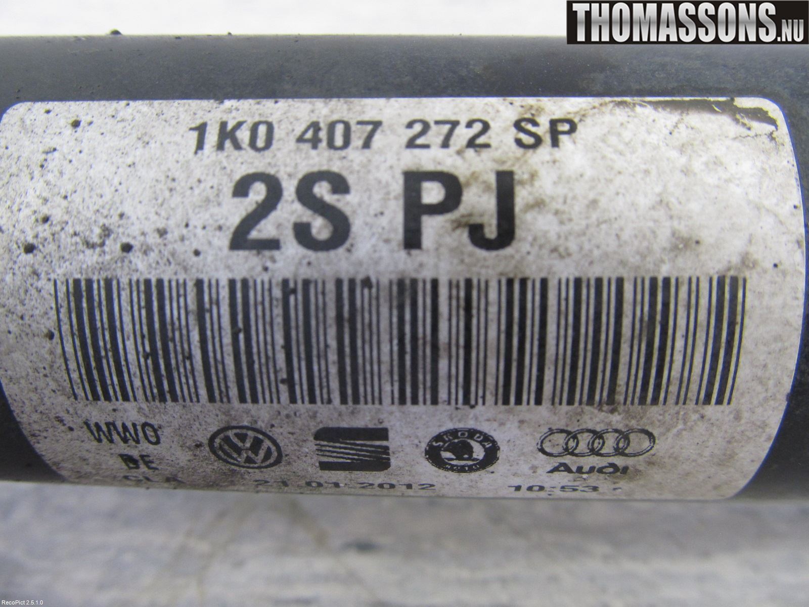 Volkswagen VW GOLF PLUS/CROSS GOLF 04-14 Drivaxel Fram Höger