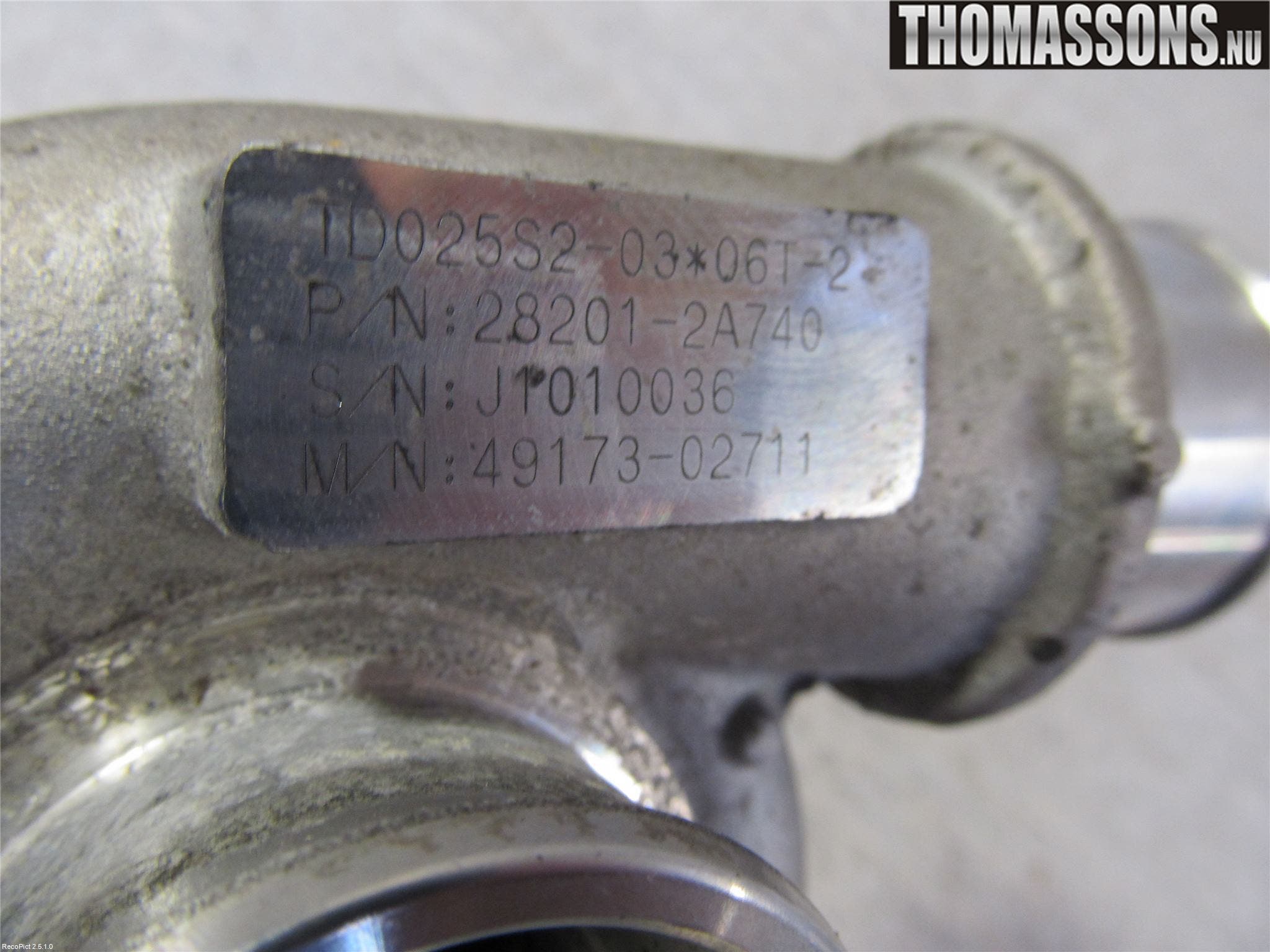 Kia VENGA 10-19 Turboaggregat