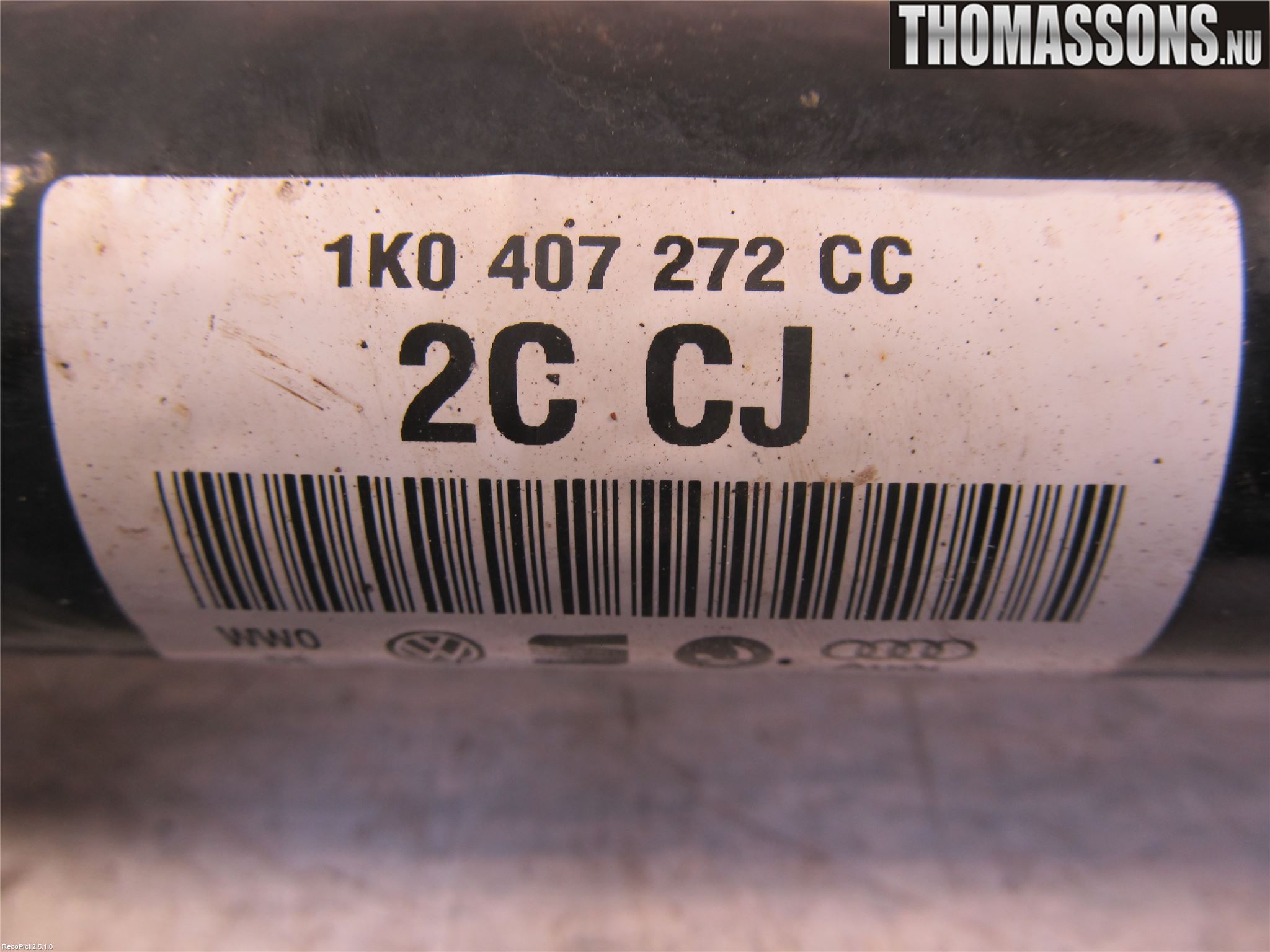 Volkswagen VW GOLF VI 09-13 Drivaxel Fram Höger