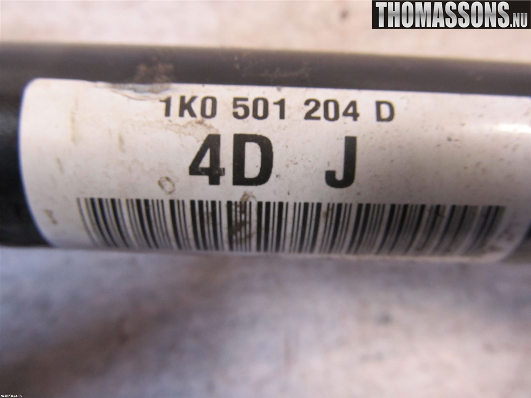 Volkswagen VW TIGUAN 07-16 Drivaxel Bak Höger