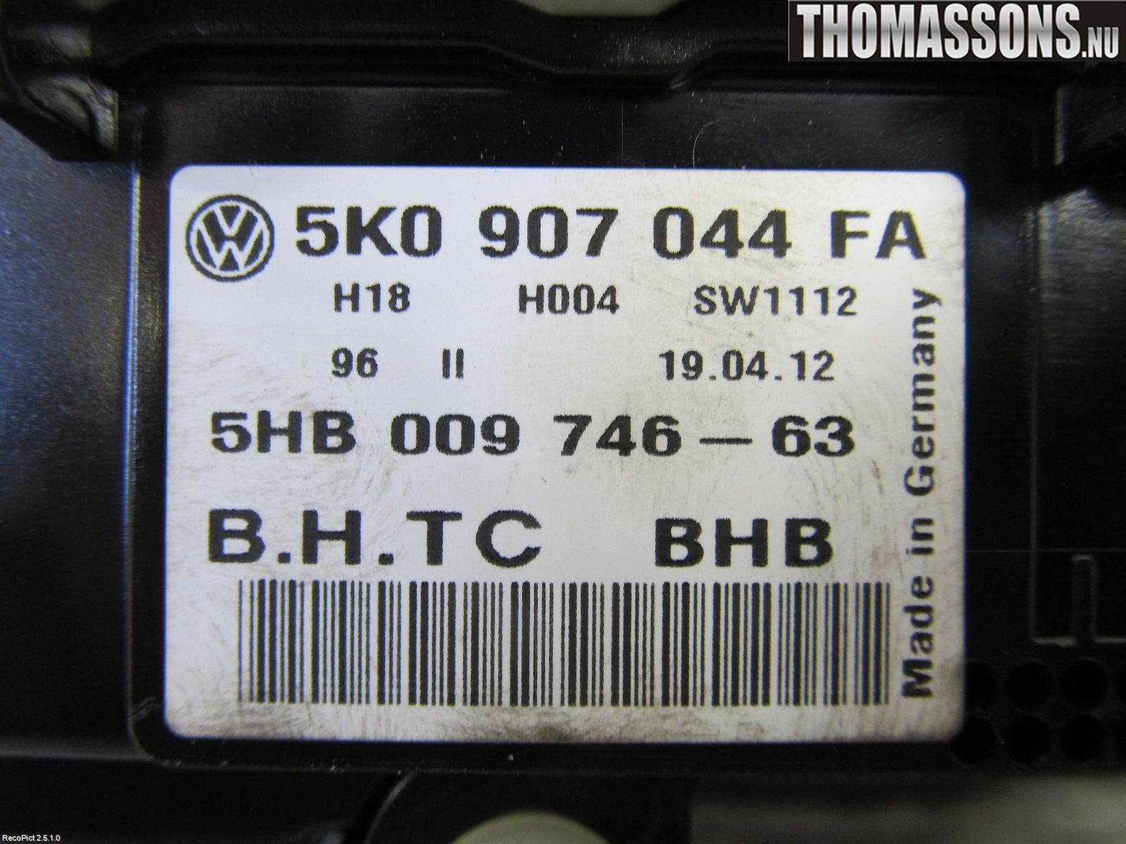Volkswagen VW TIGUAN 07-16 Ac Styrenhet Ac Manöveren