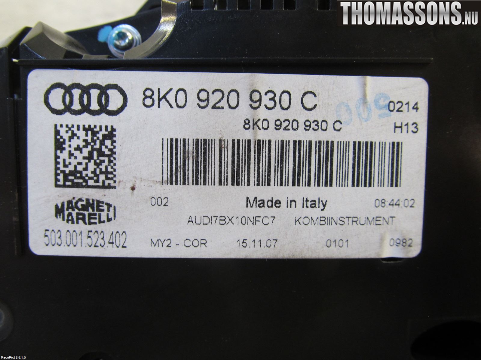 Audi A4/S4 08-11 Instrument Komb