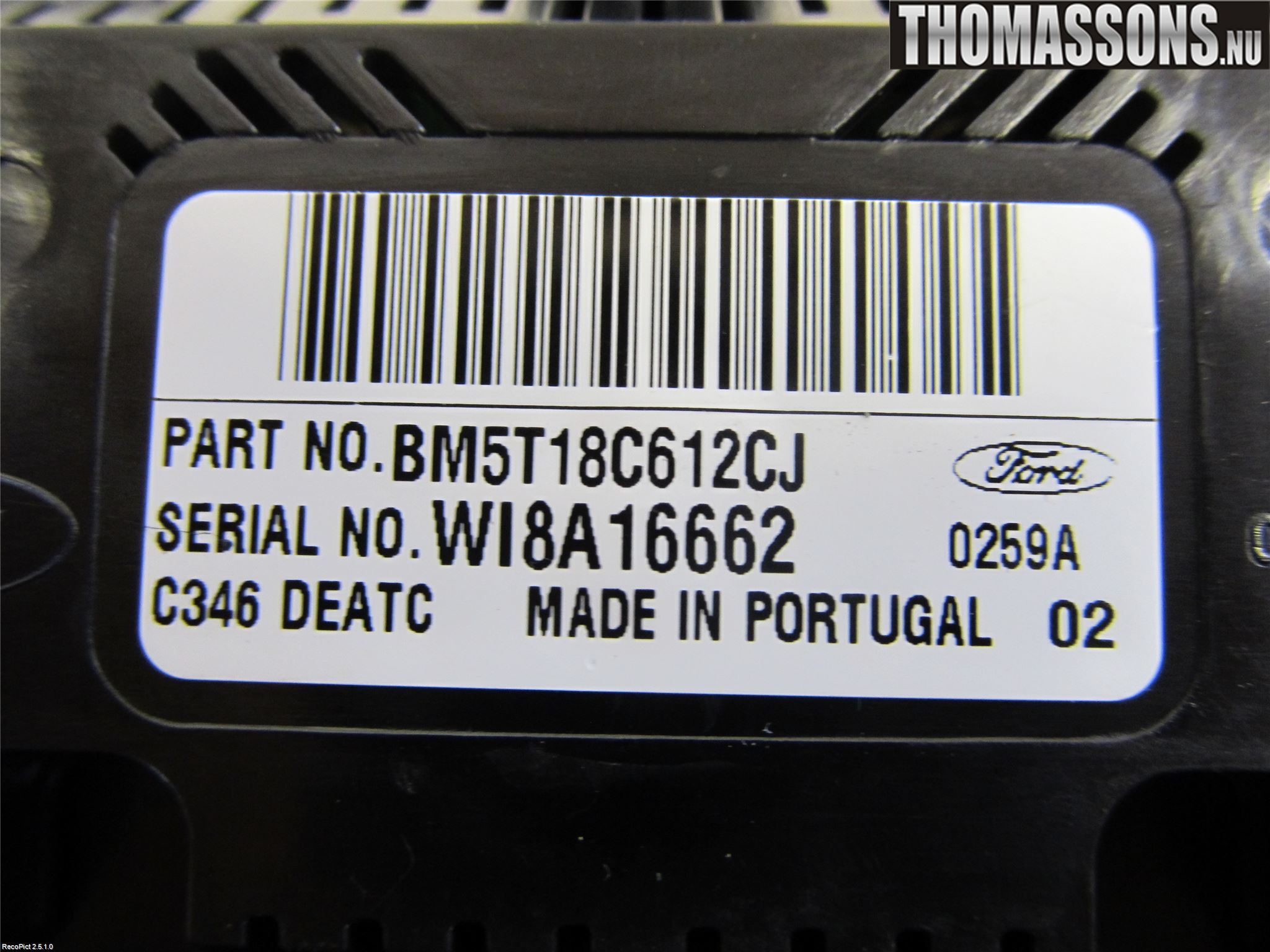 Ford FOCUS 11-14 Ac Styrenhet Ac Manöveren