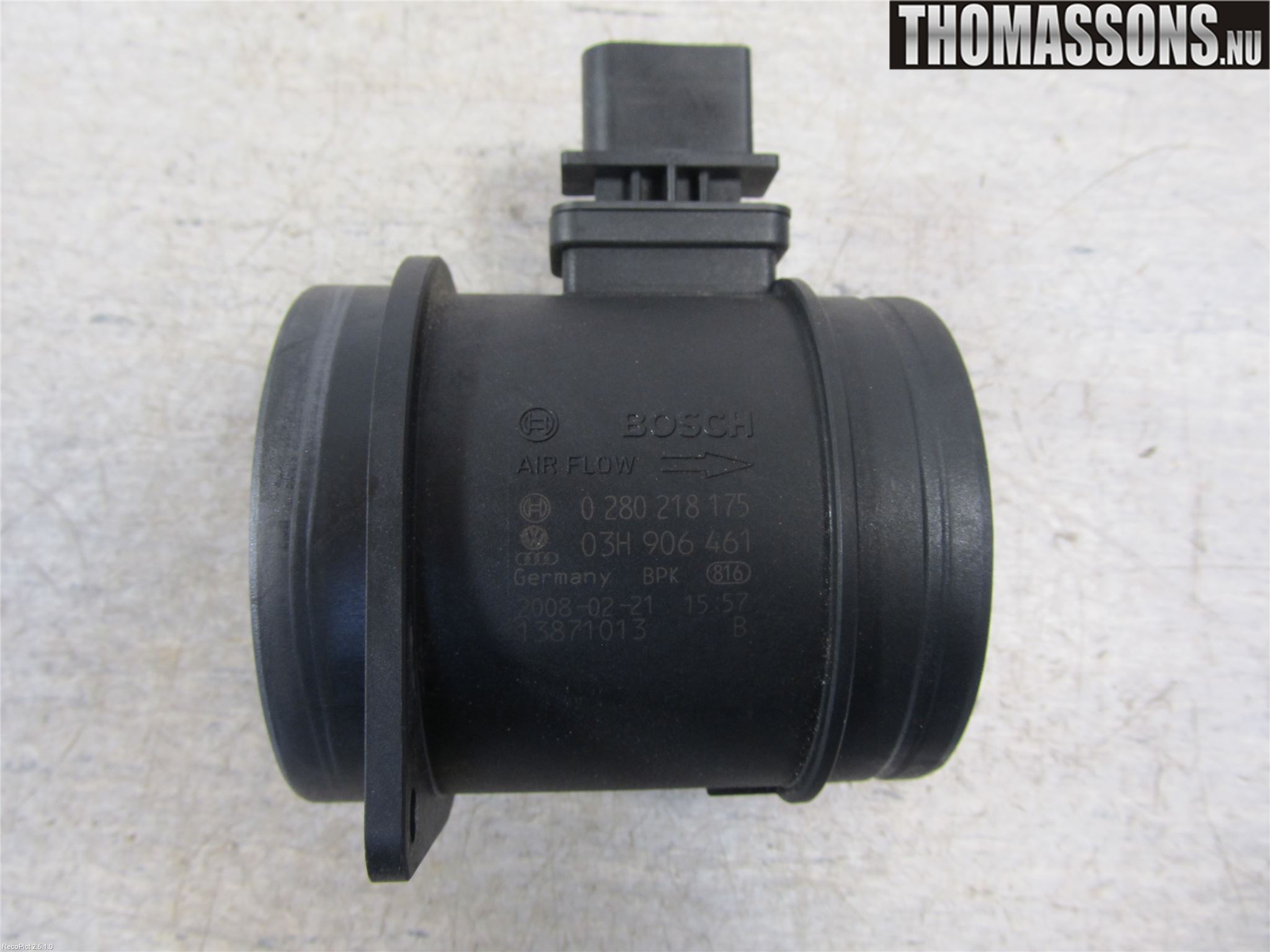 Volkswagen VW PASSAT 05-11 Injluftmassamätare