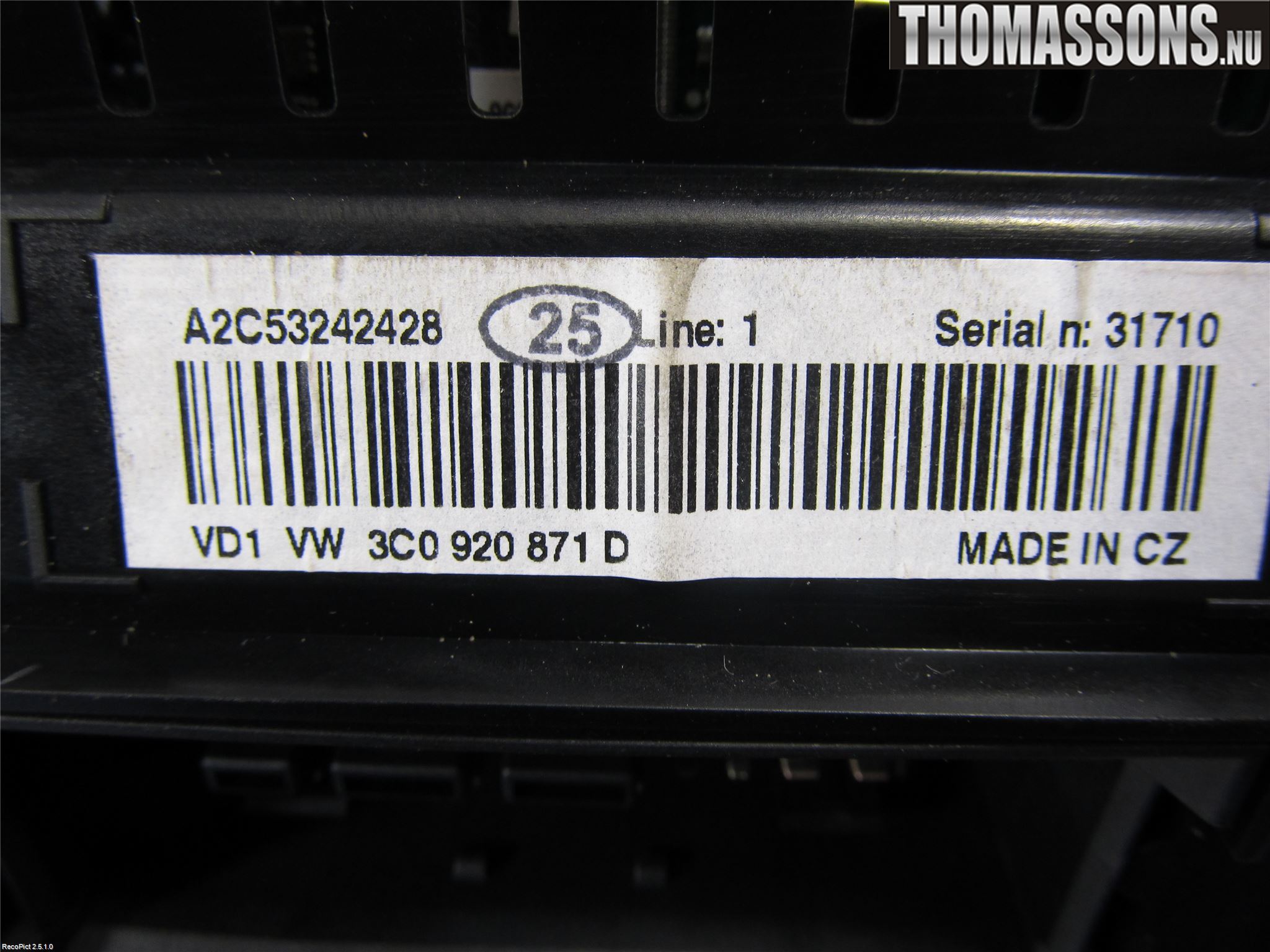 Volkswagen VW PASSAT 05-11 Instrument Komb