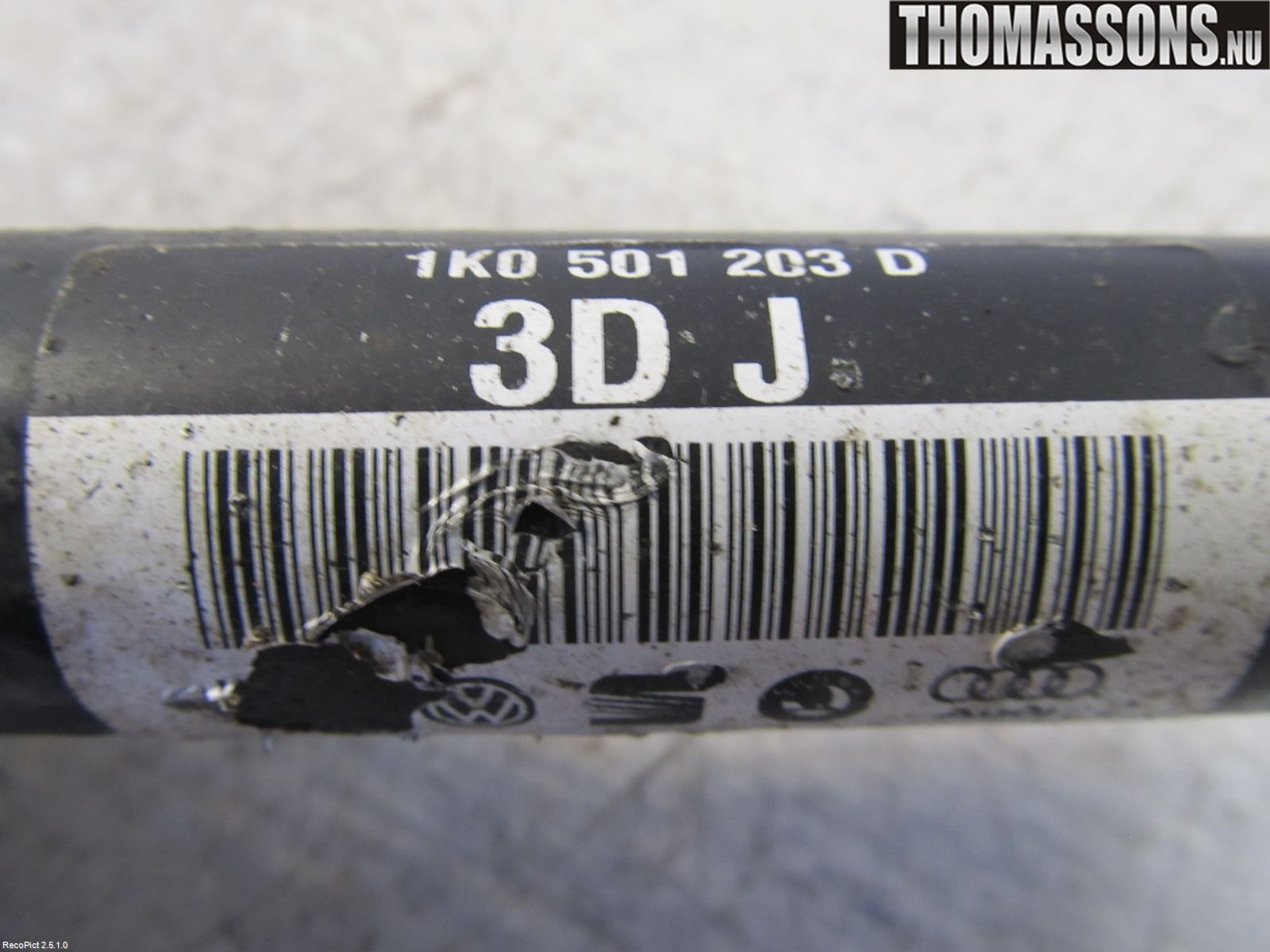 Volkswagen VW PASSAT 05-11 Drivaxel Bak Vänster