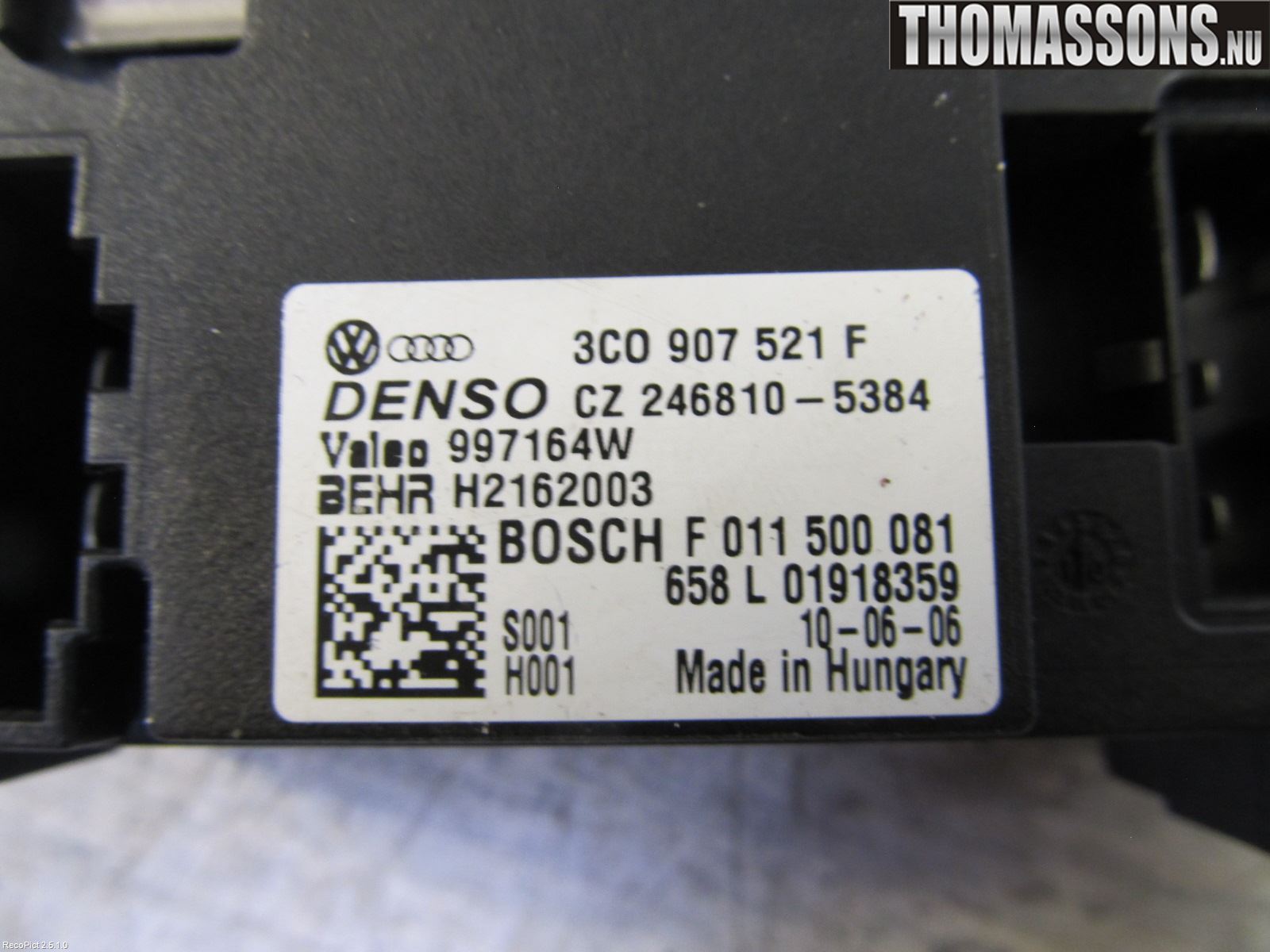 Volkswagen VW PASSAT 05-11 Värmefläktsmotstånd